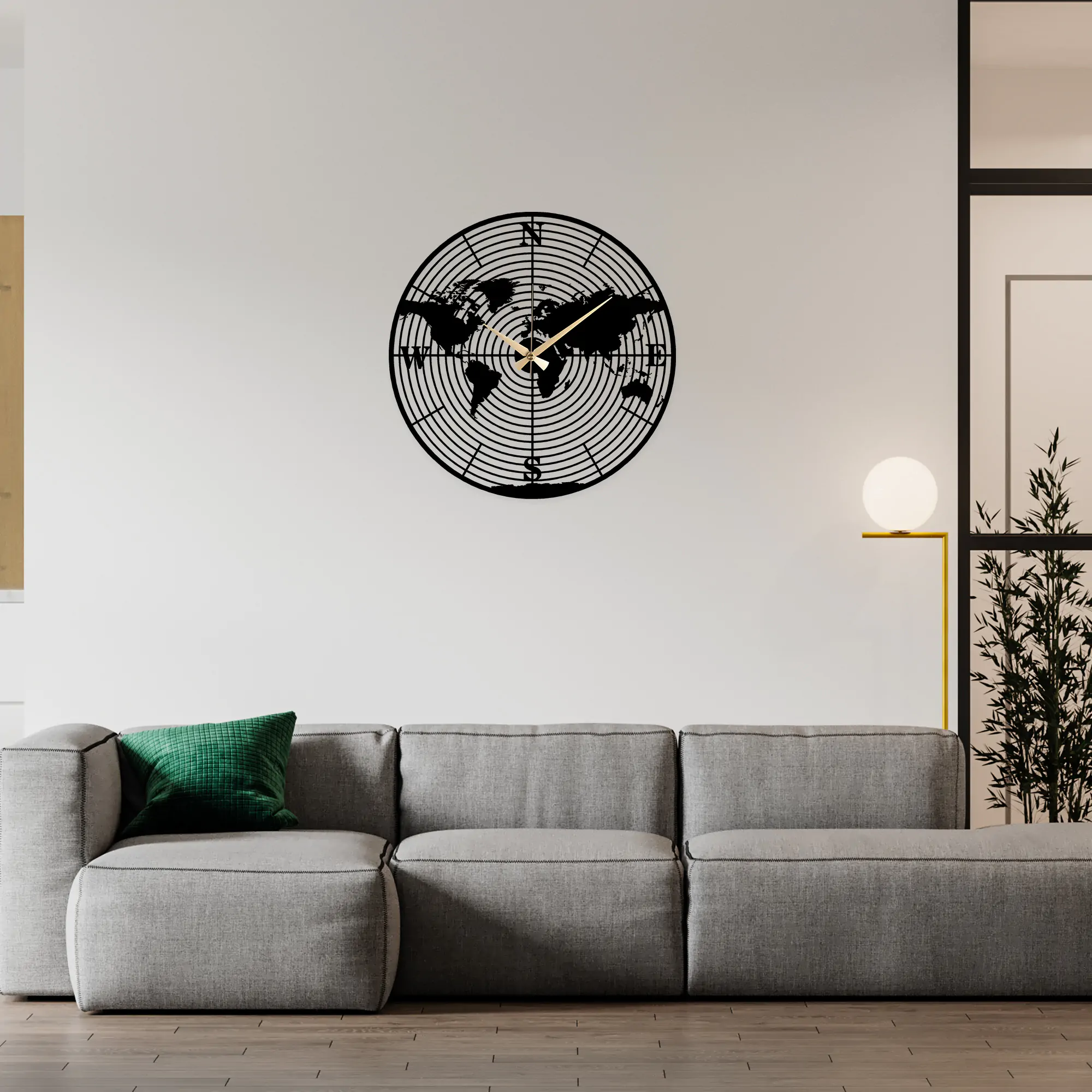 Ekvatoral Metal Wall Clock