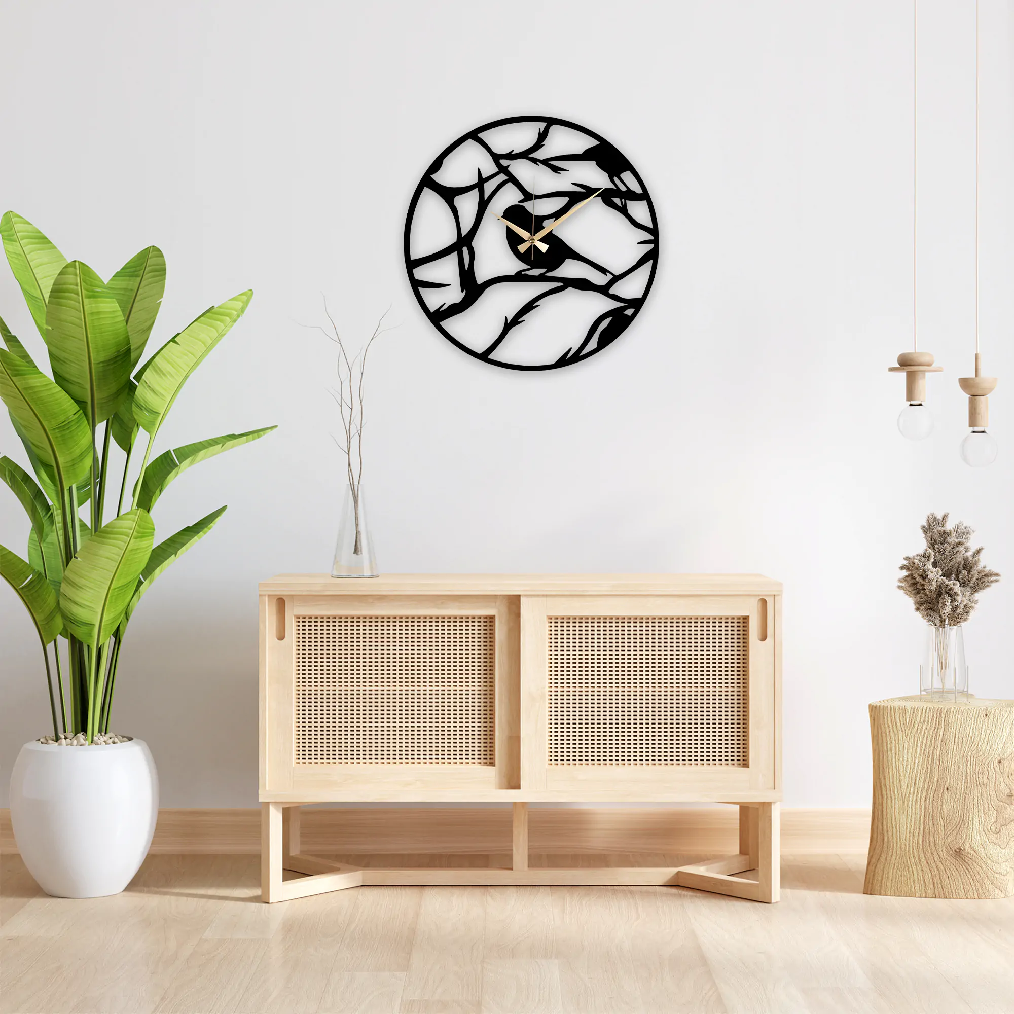 Kuş Metal Wall Clock 5019