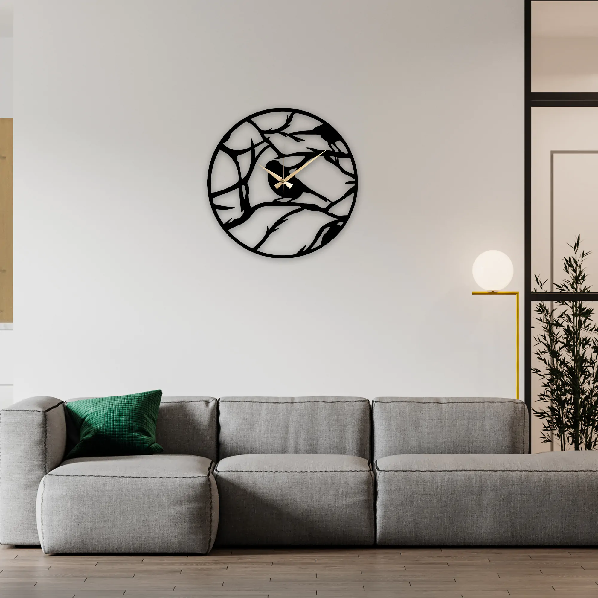 Kuş Metal Wall Clock 5019