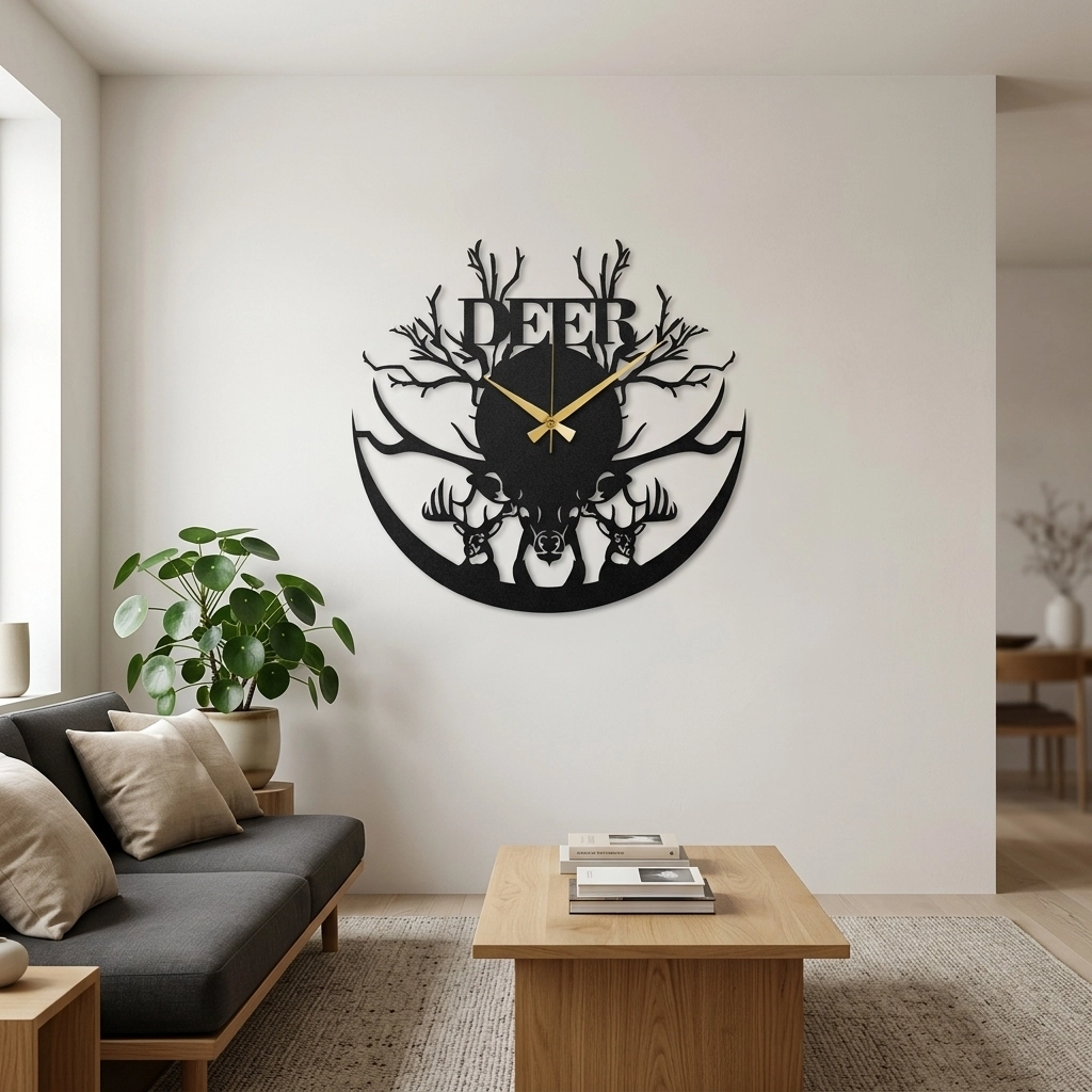 Ciervo Metal Clock