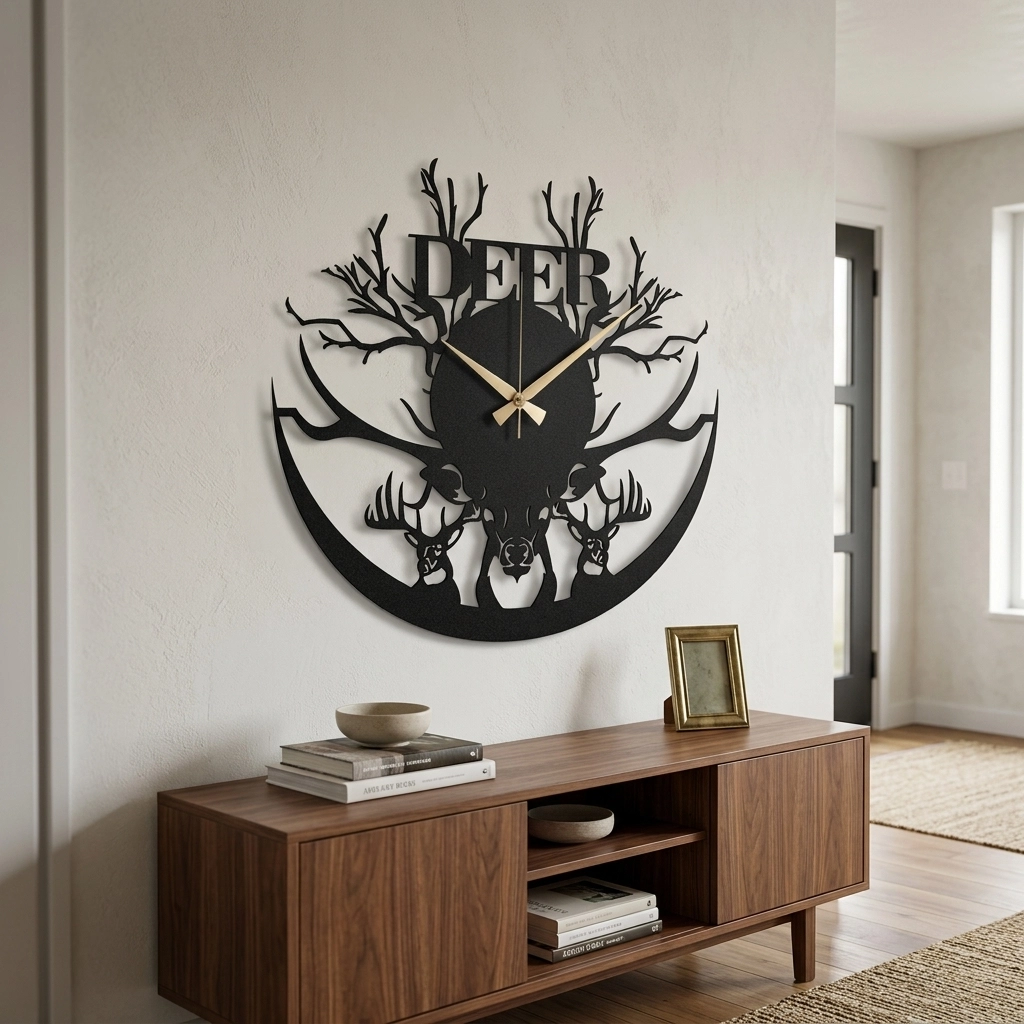 Ciervo Metal Clock