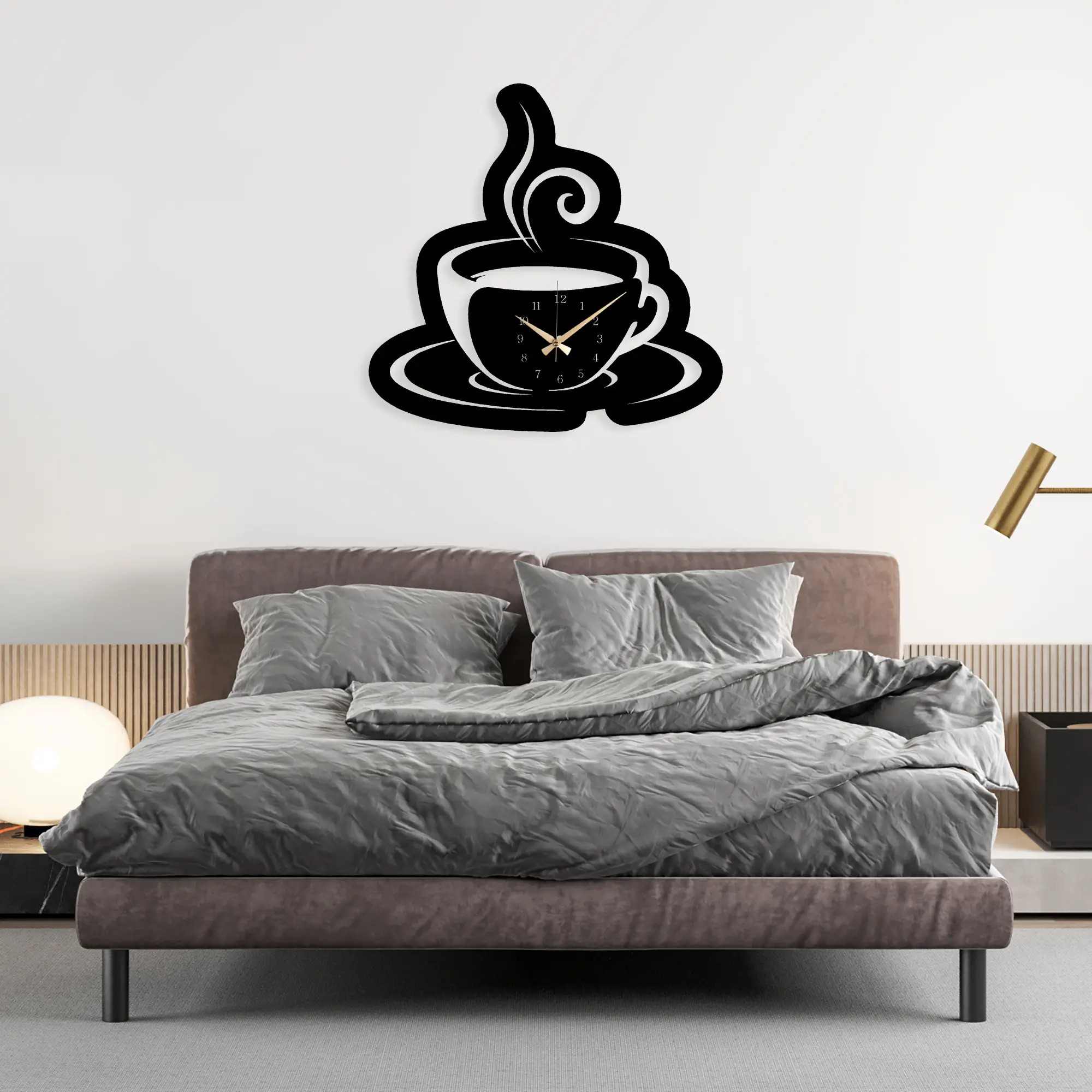 Coffee Metal Clock