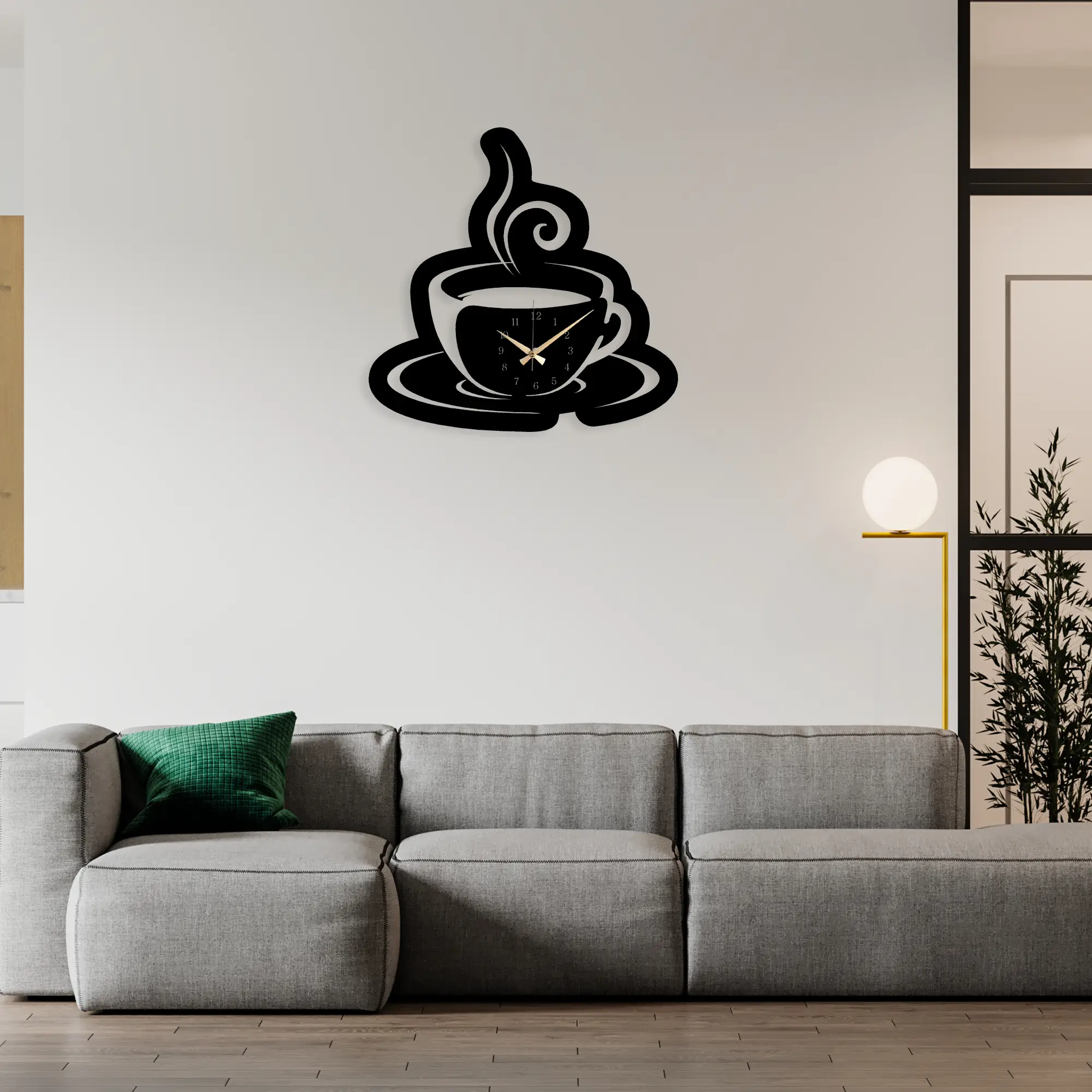 Coffee Metal Clock