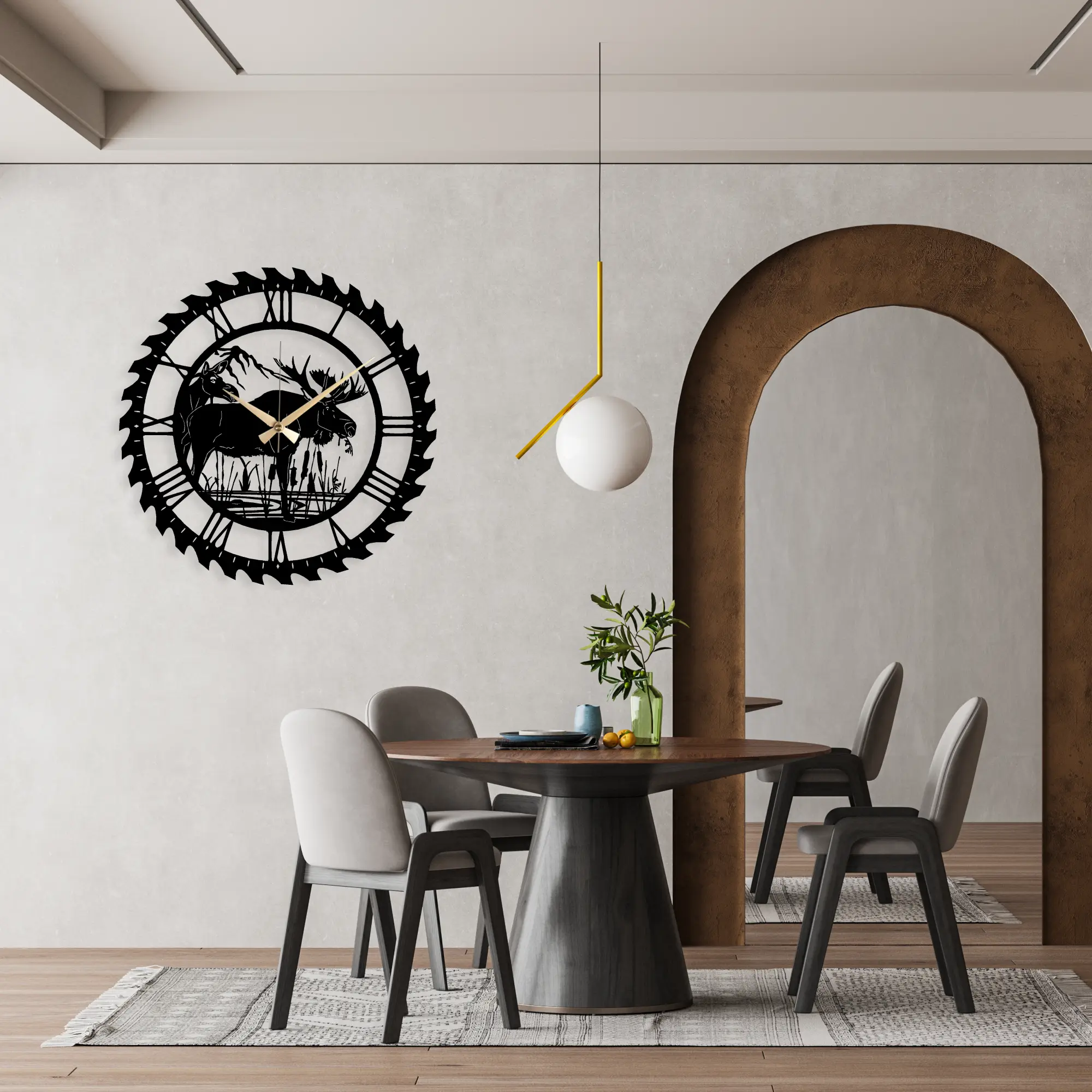 Podido Metal Clock