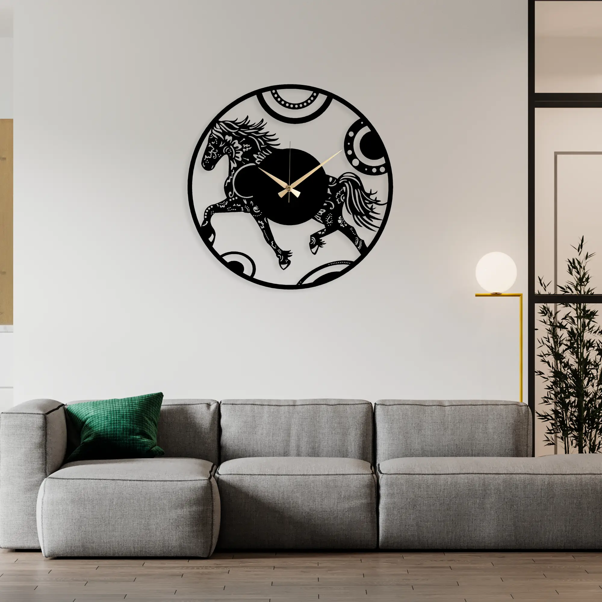 Hest Metal Clock