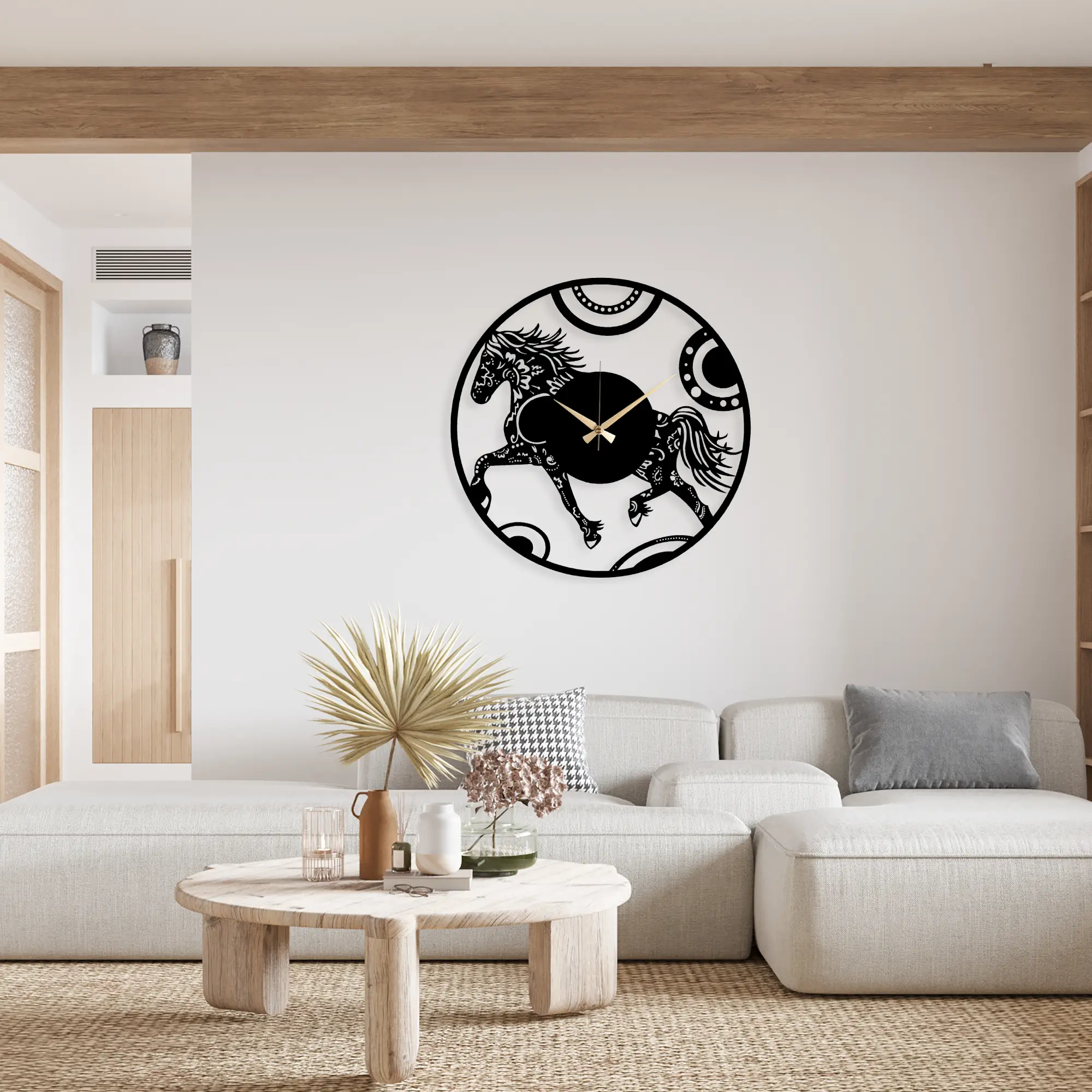 Hest Metal Clock