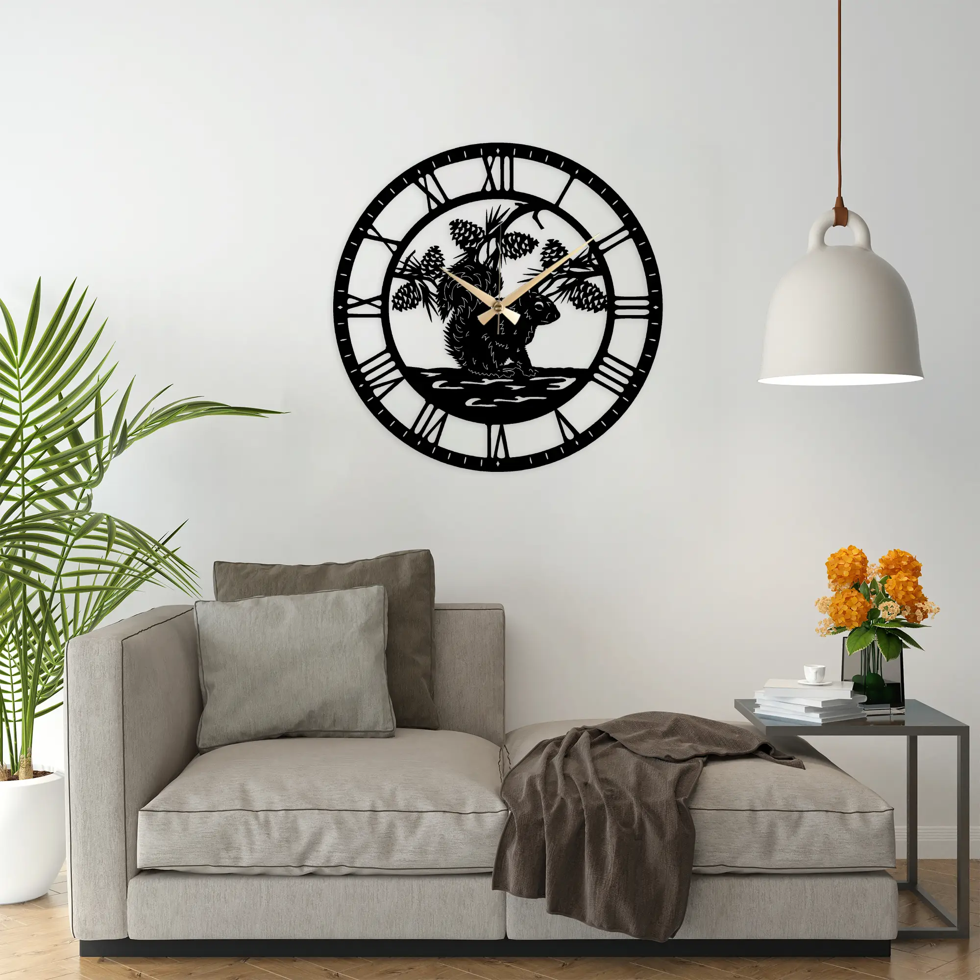 Ardilla Metal Clock