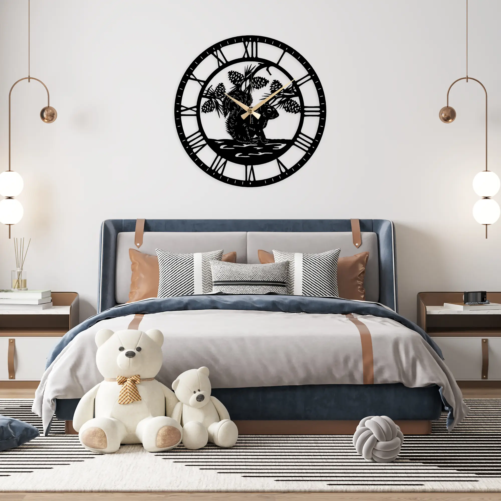 Ardilla Metal Clock