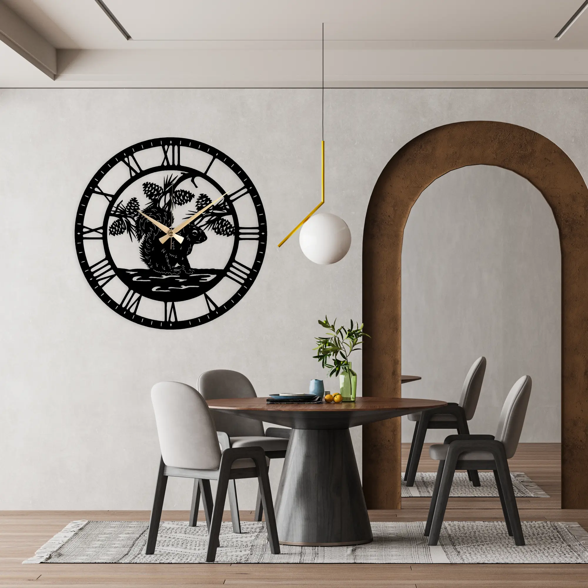 Ardilla Metal Clock