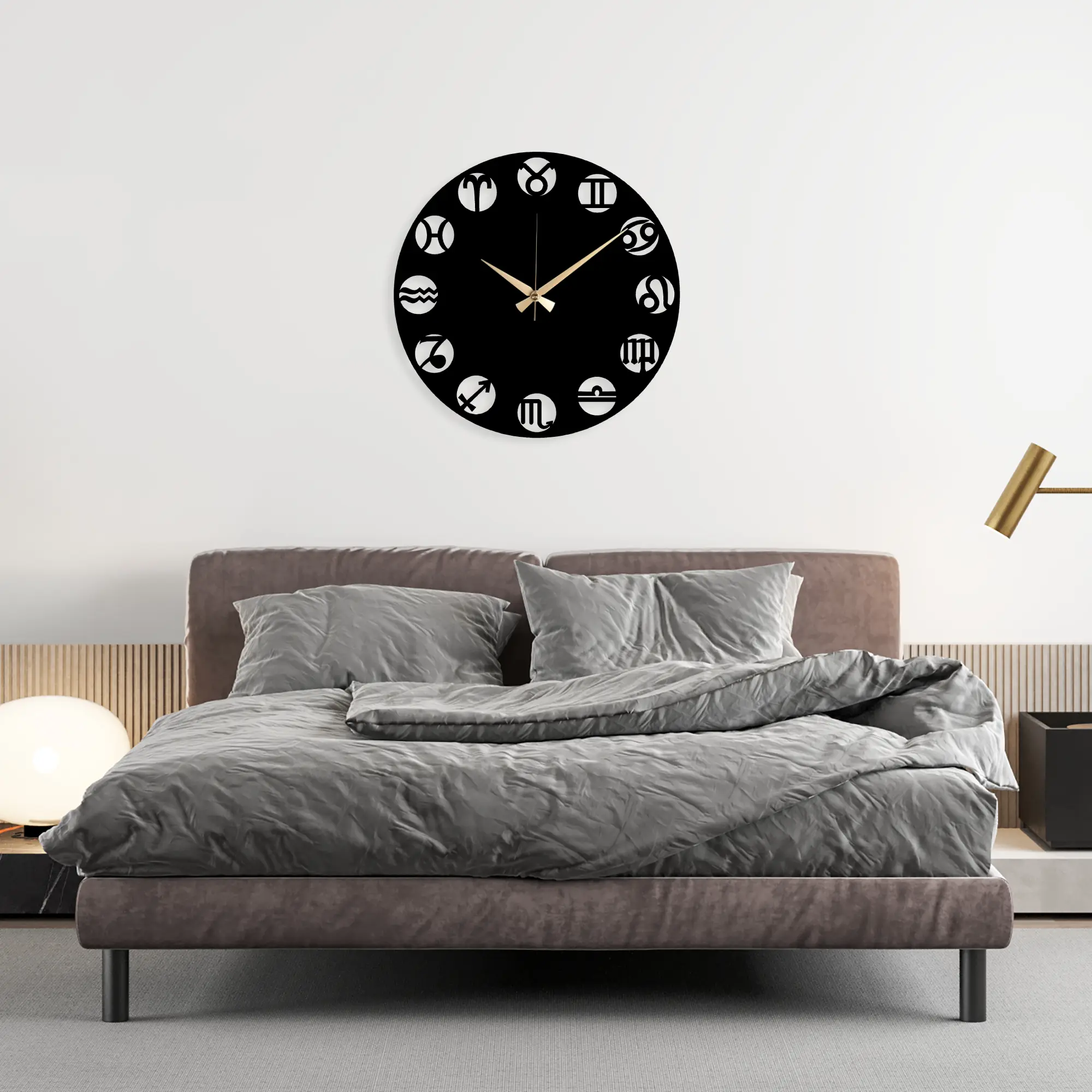 Horoscope Metal Clock