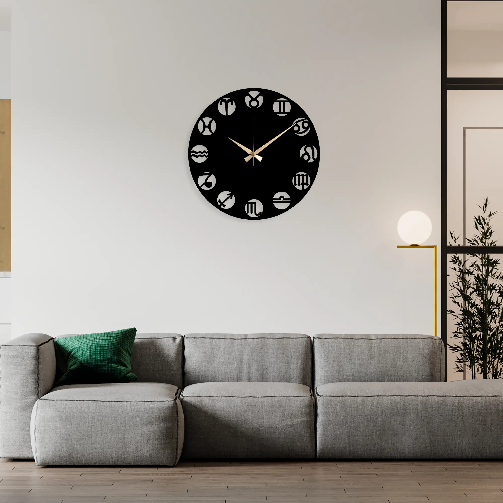 Horoscope Metal Clock