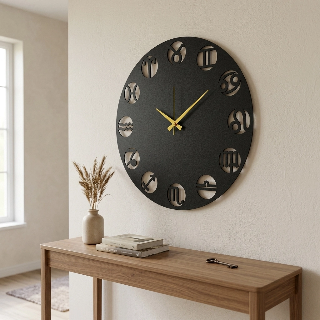 Horoscope Metal Clock