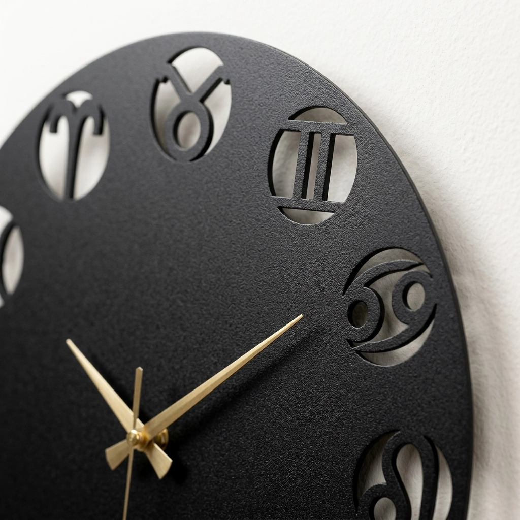 Horoscope Metal Clock