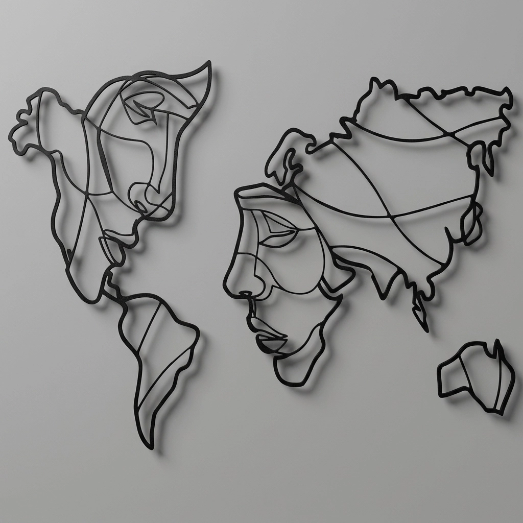 Love World Metal Wall Art