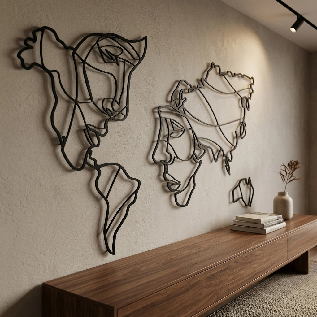 Love World Metal Wall Art