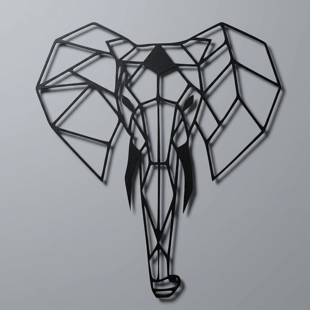 Elephant Metal Wall Art