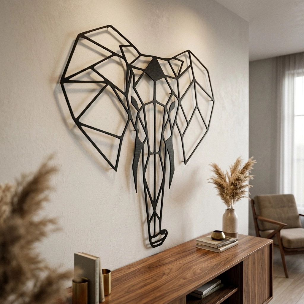 Elephant Metal Wall Art