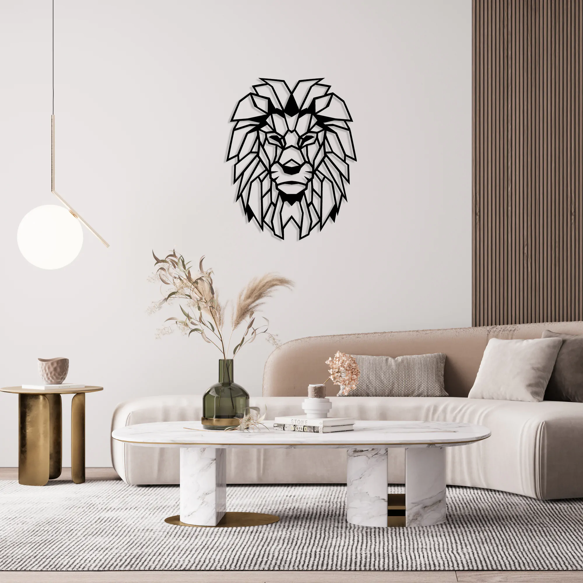 Lion Head Metal Wall Art