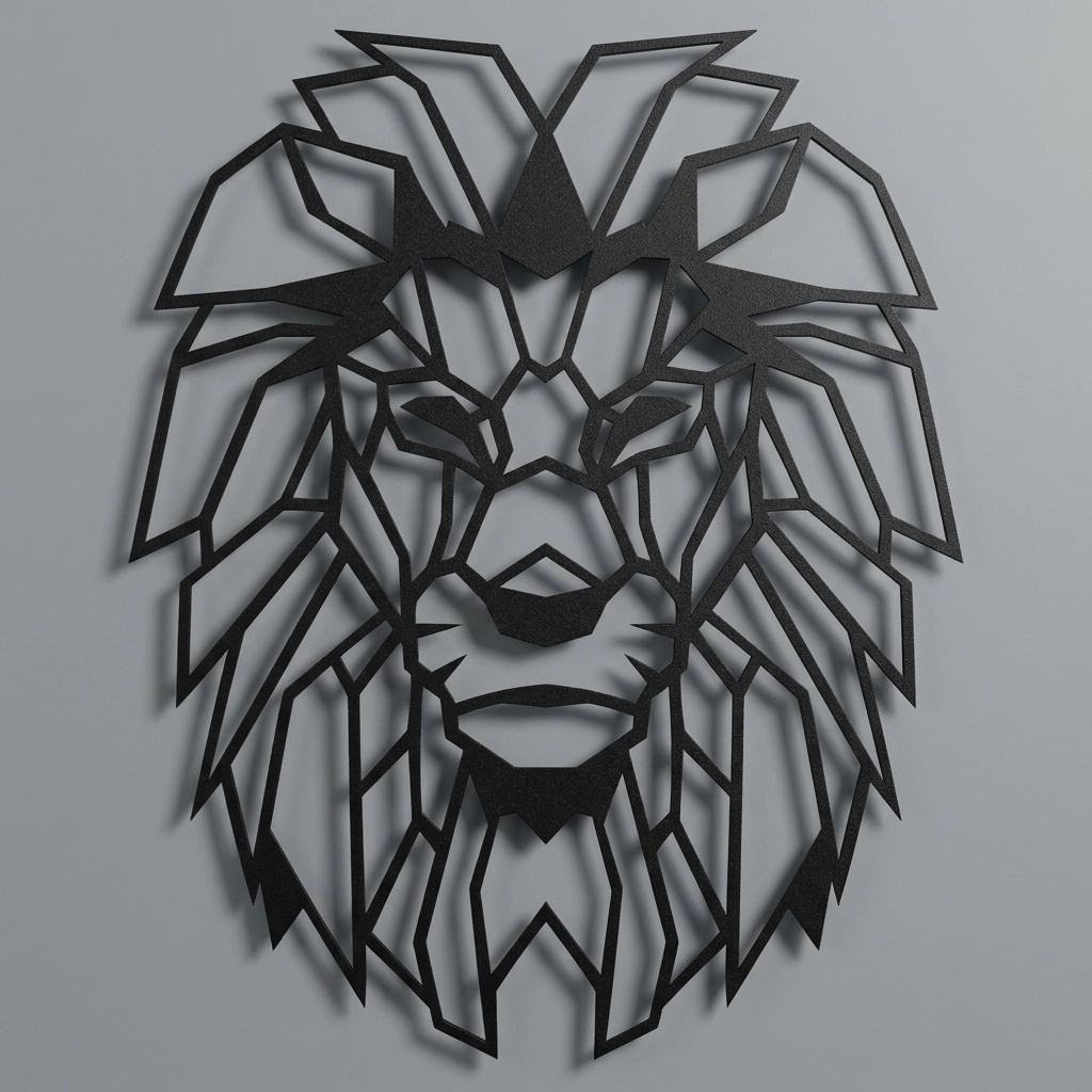 Lion Head Metal Wall Art