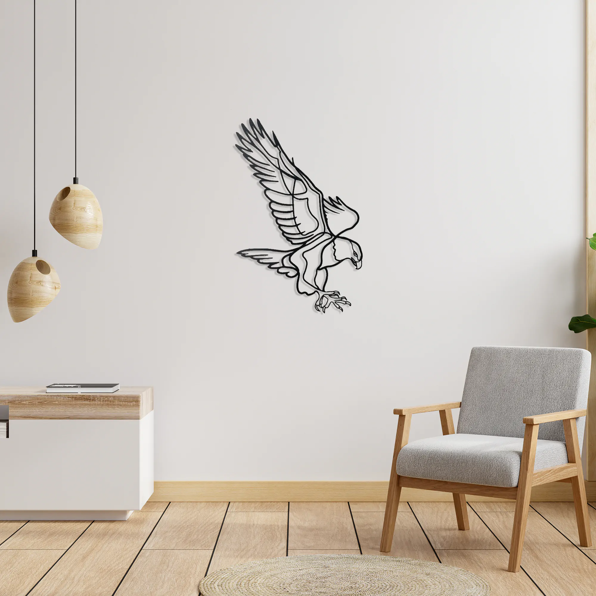 Flying Eagle Metal Wall Art
