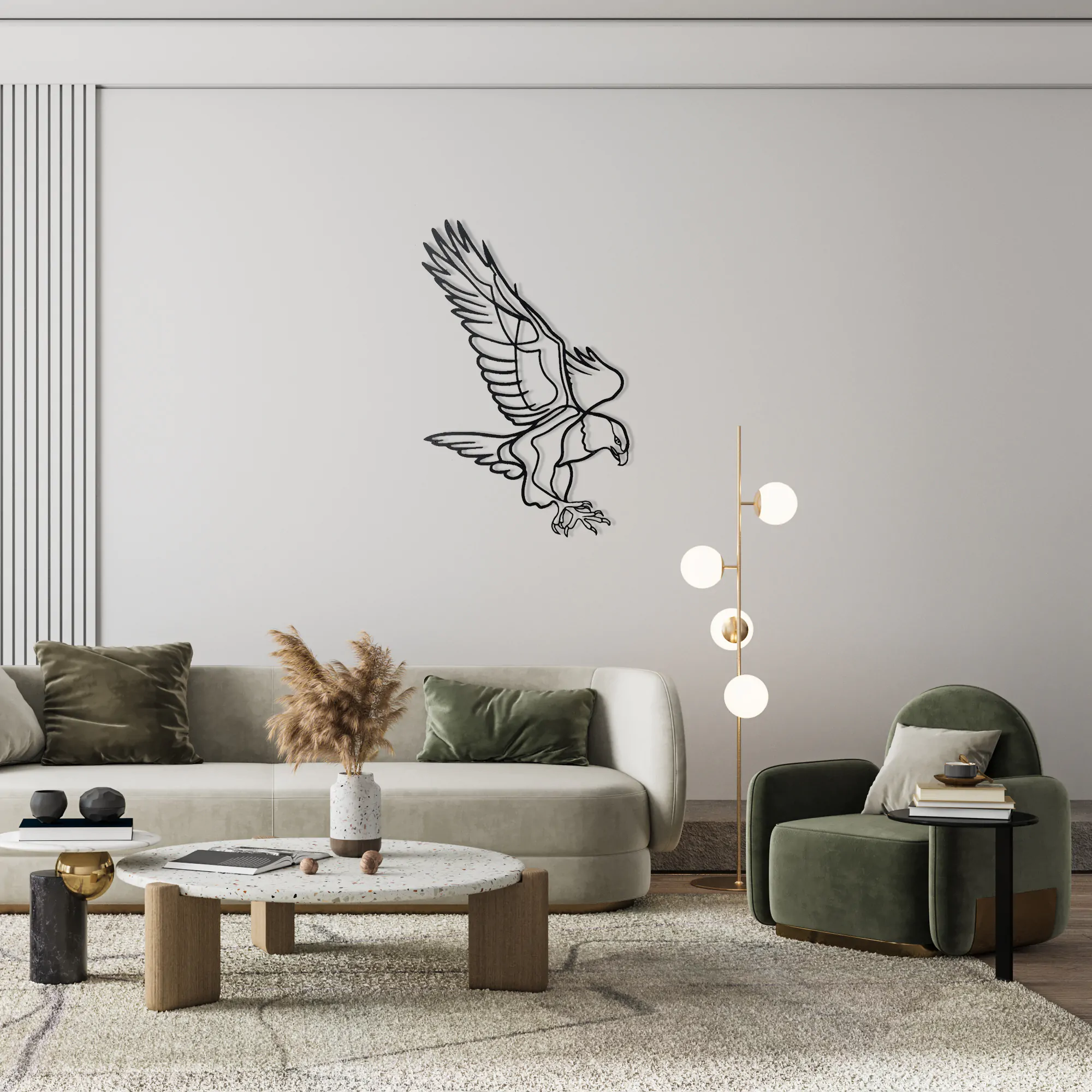 Flying Eagle Metal Wall Art