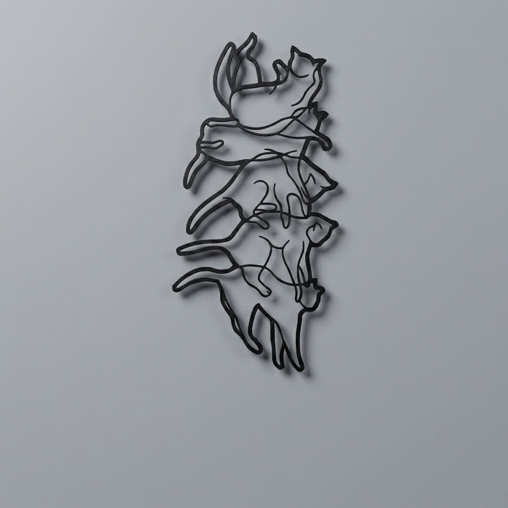 Cats Metal Wall Art