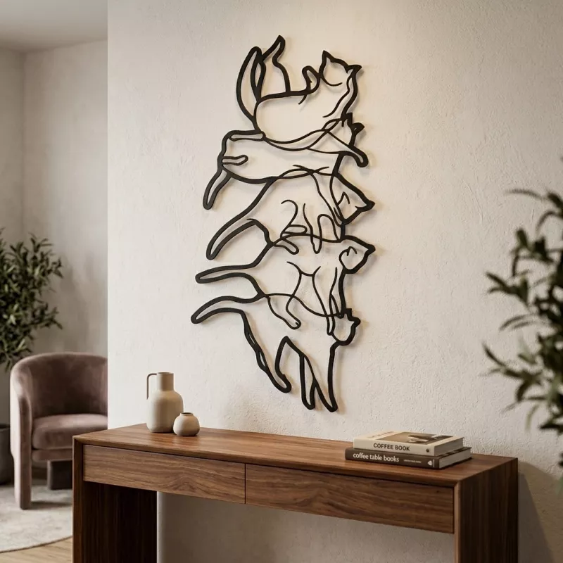 Cats Metal Wall Art