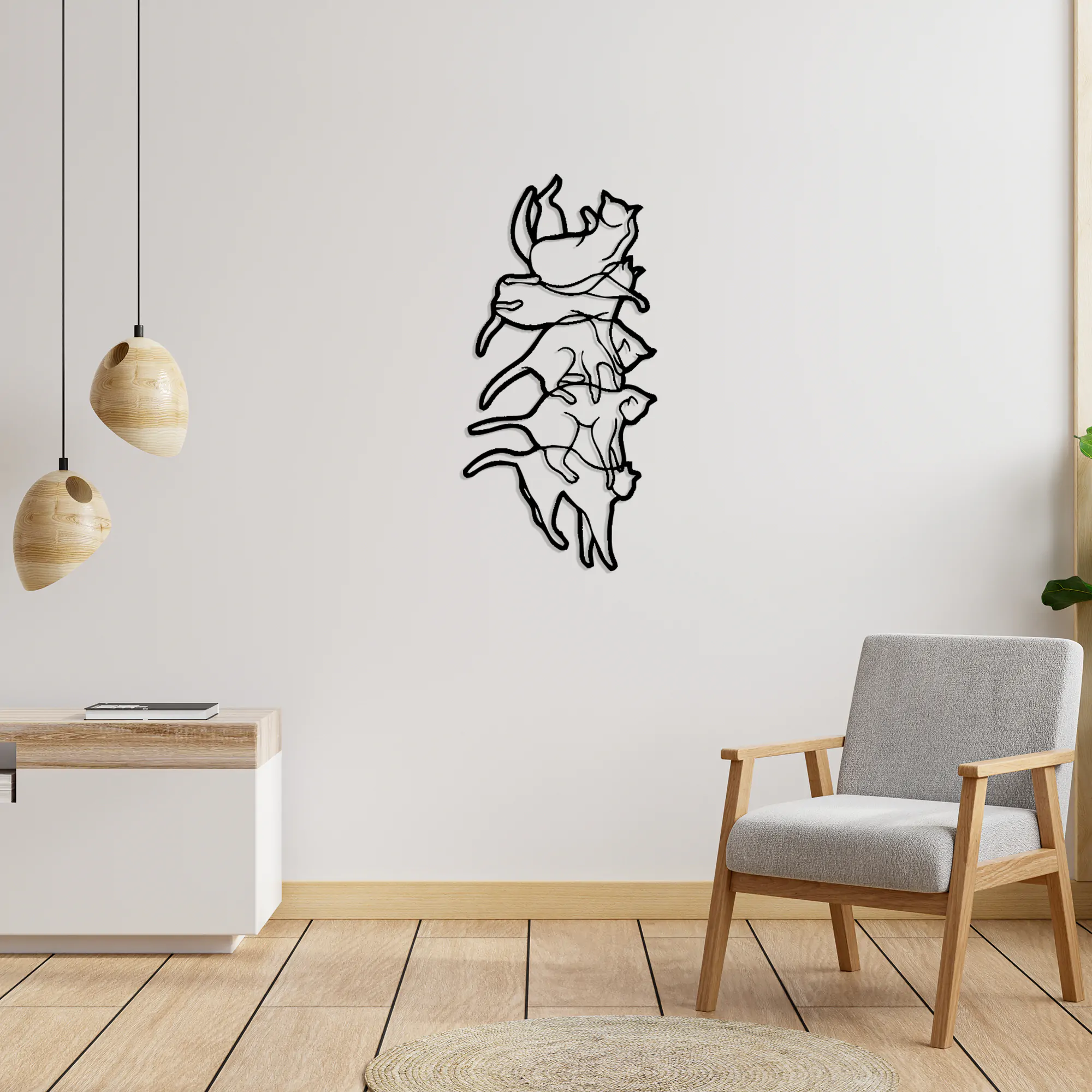 Cats Metal Wall Art