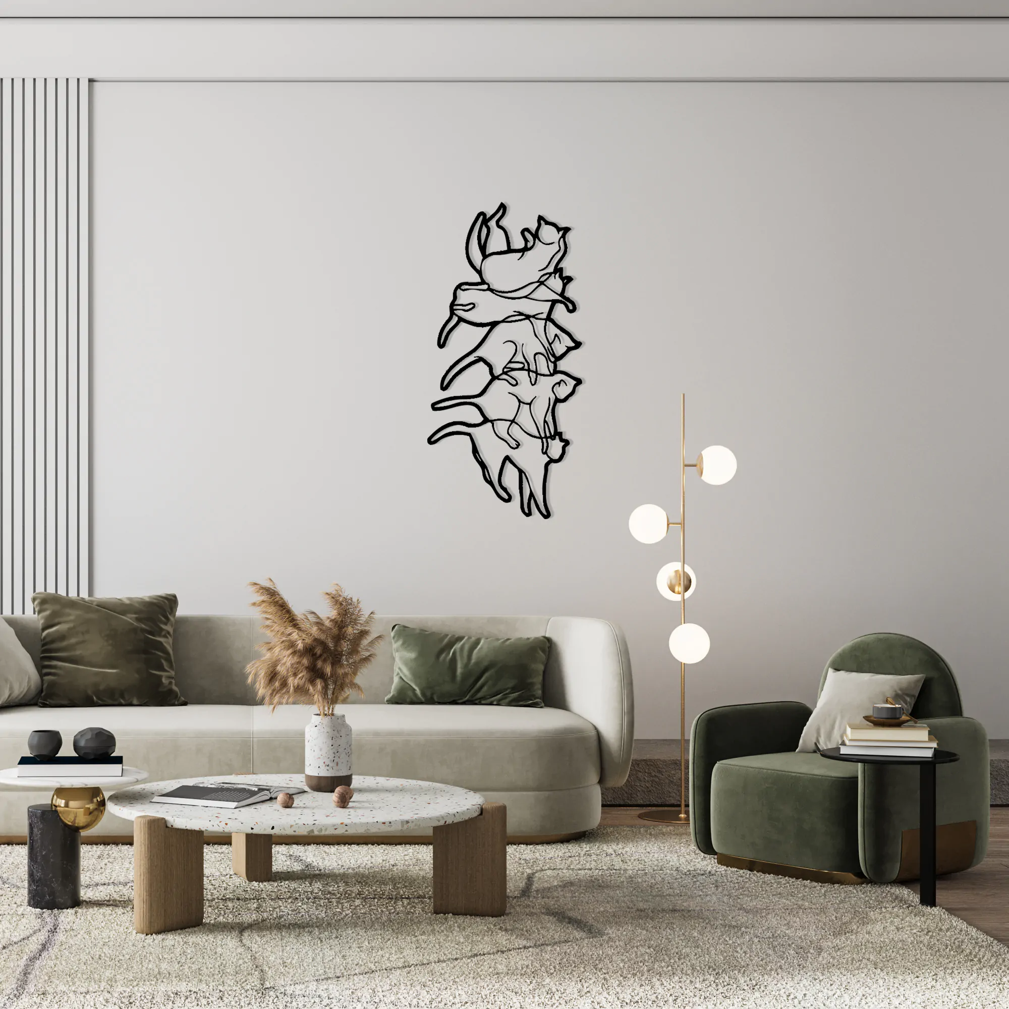 Cats Metal Wall Art
