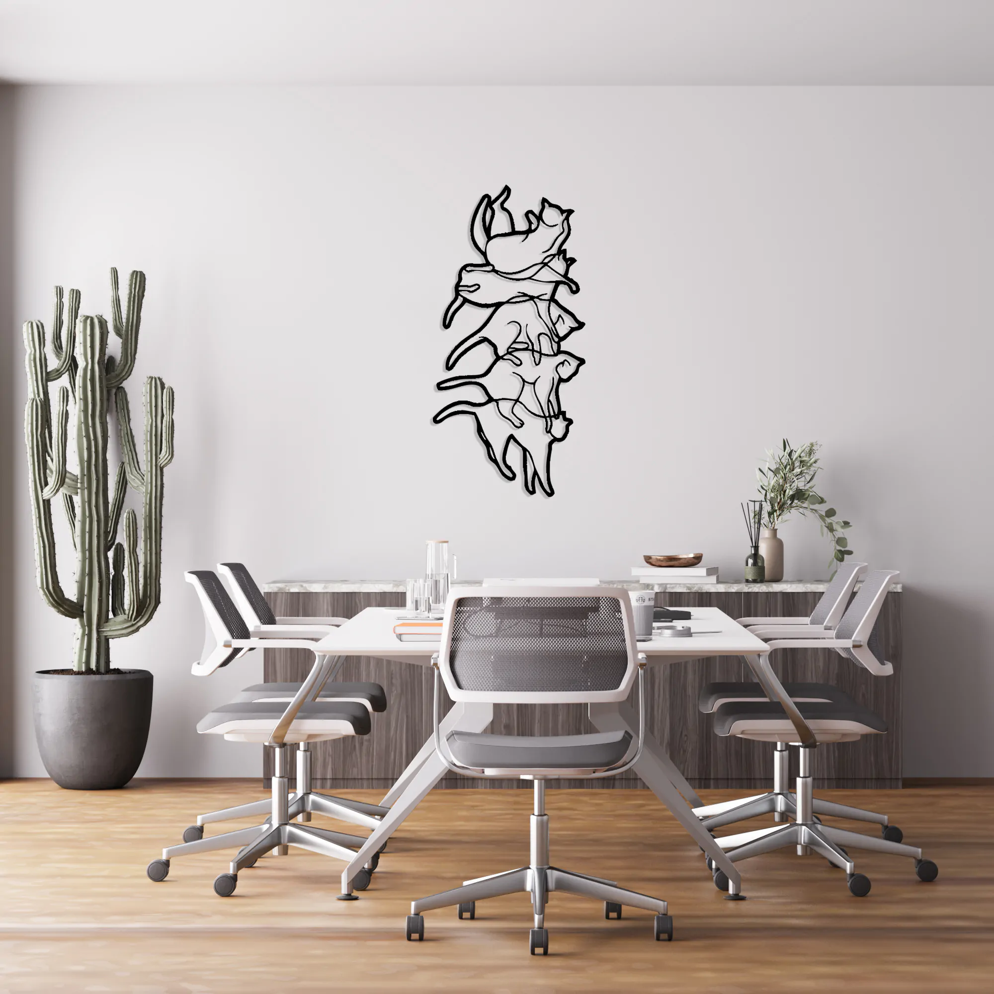 Cats Metal Wall Art