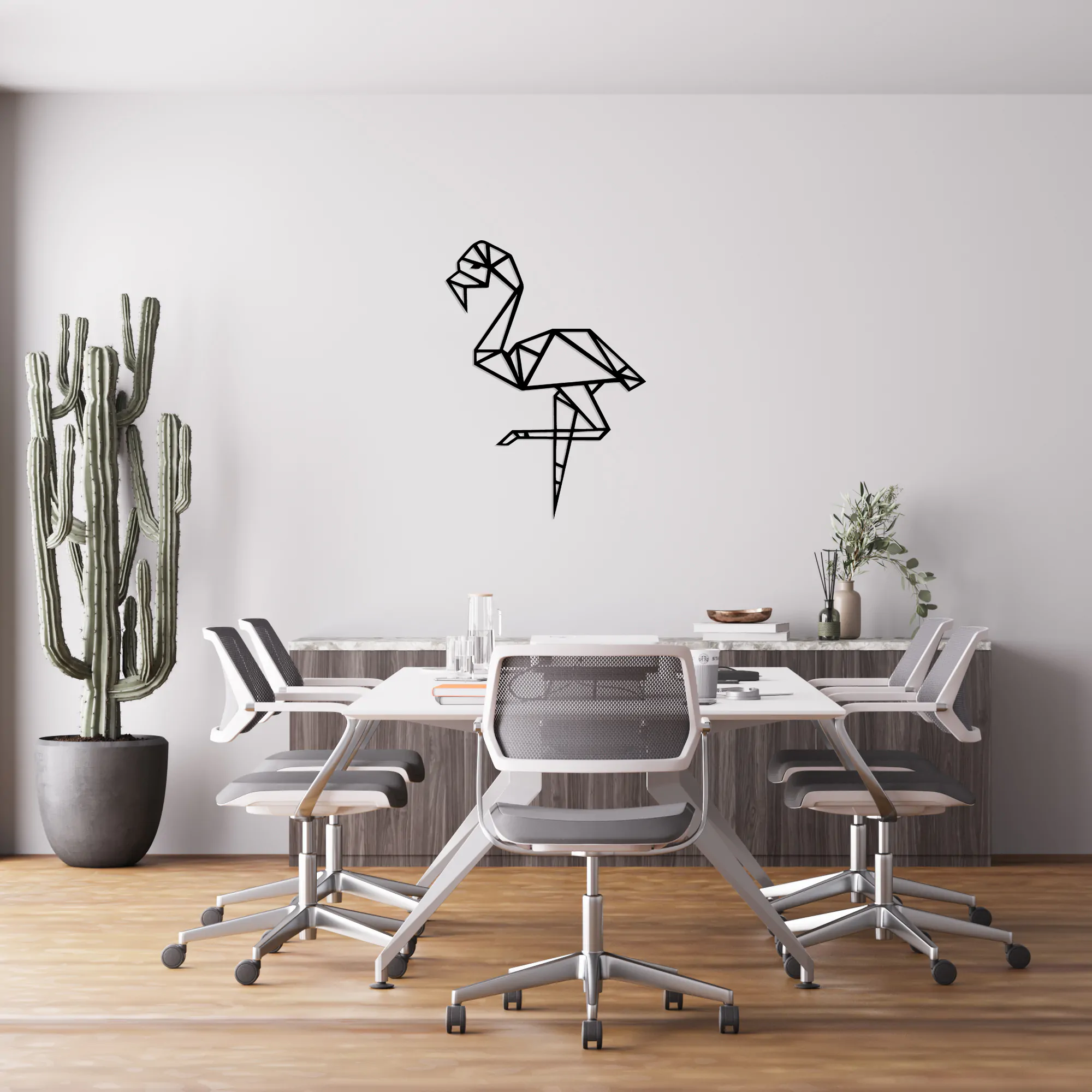 Flamingo Metal Wall Art
