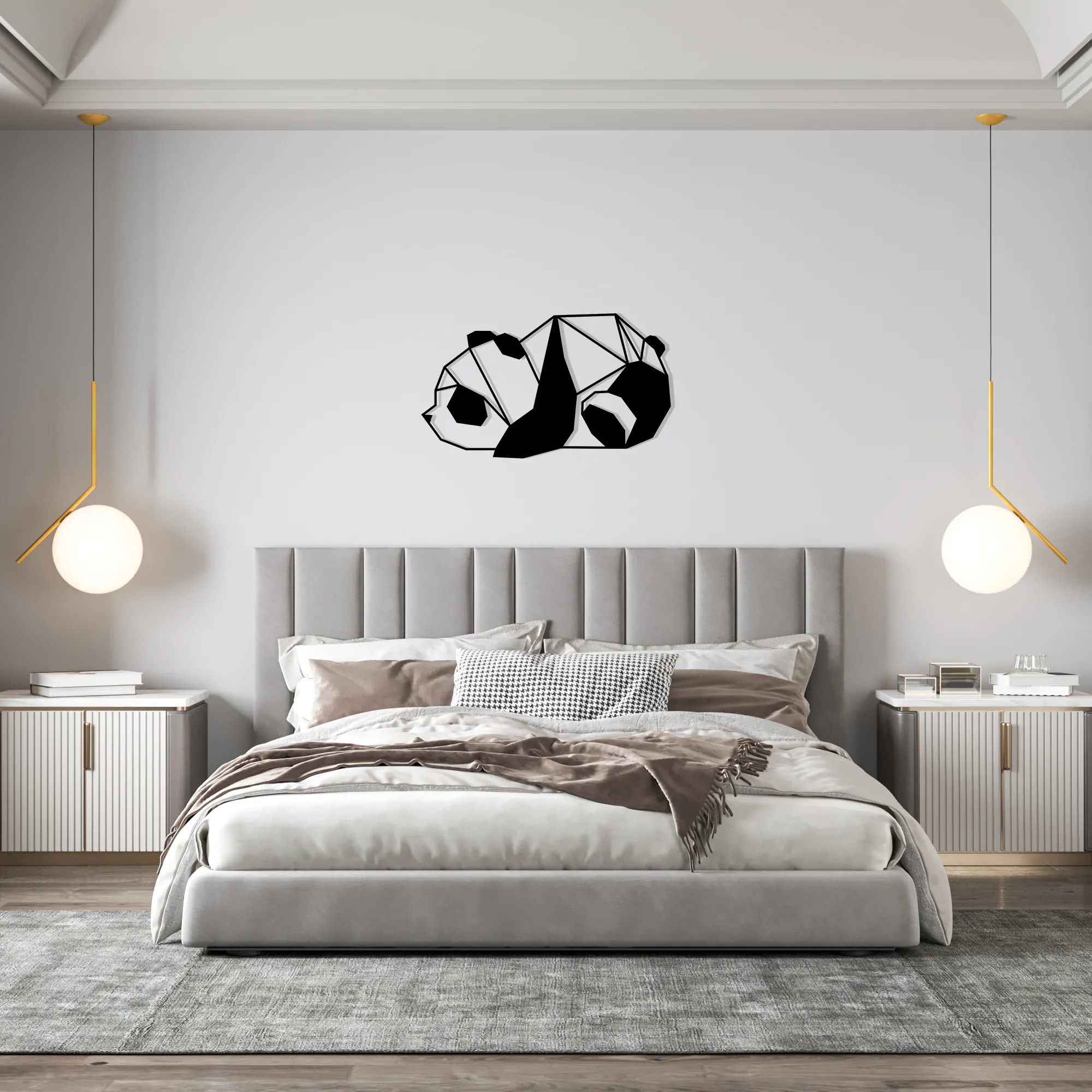 Baby Panda Metal Wall Art