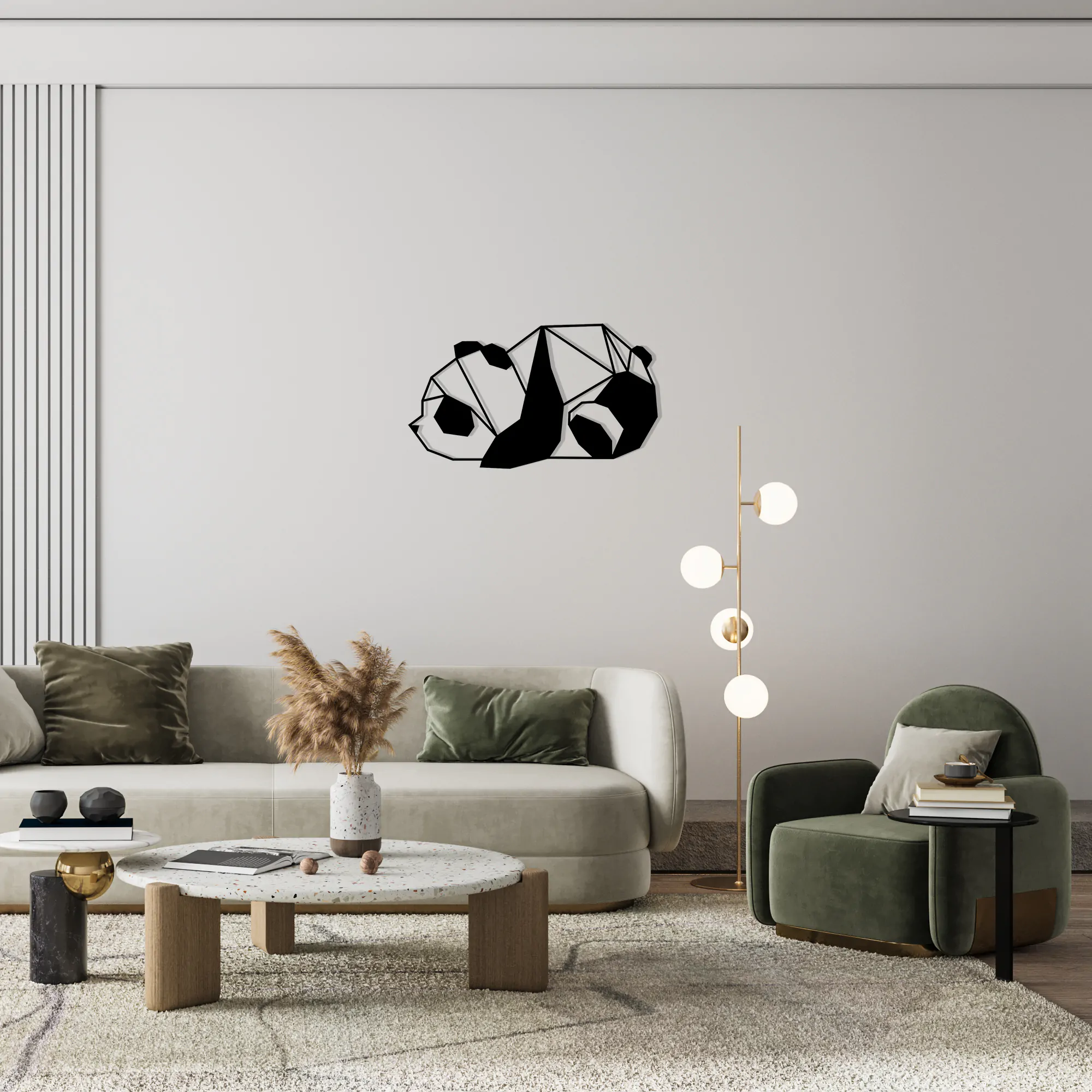 Baby Panda Metal Wall Art