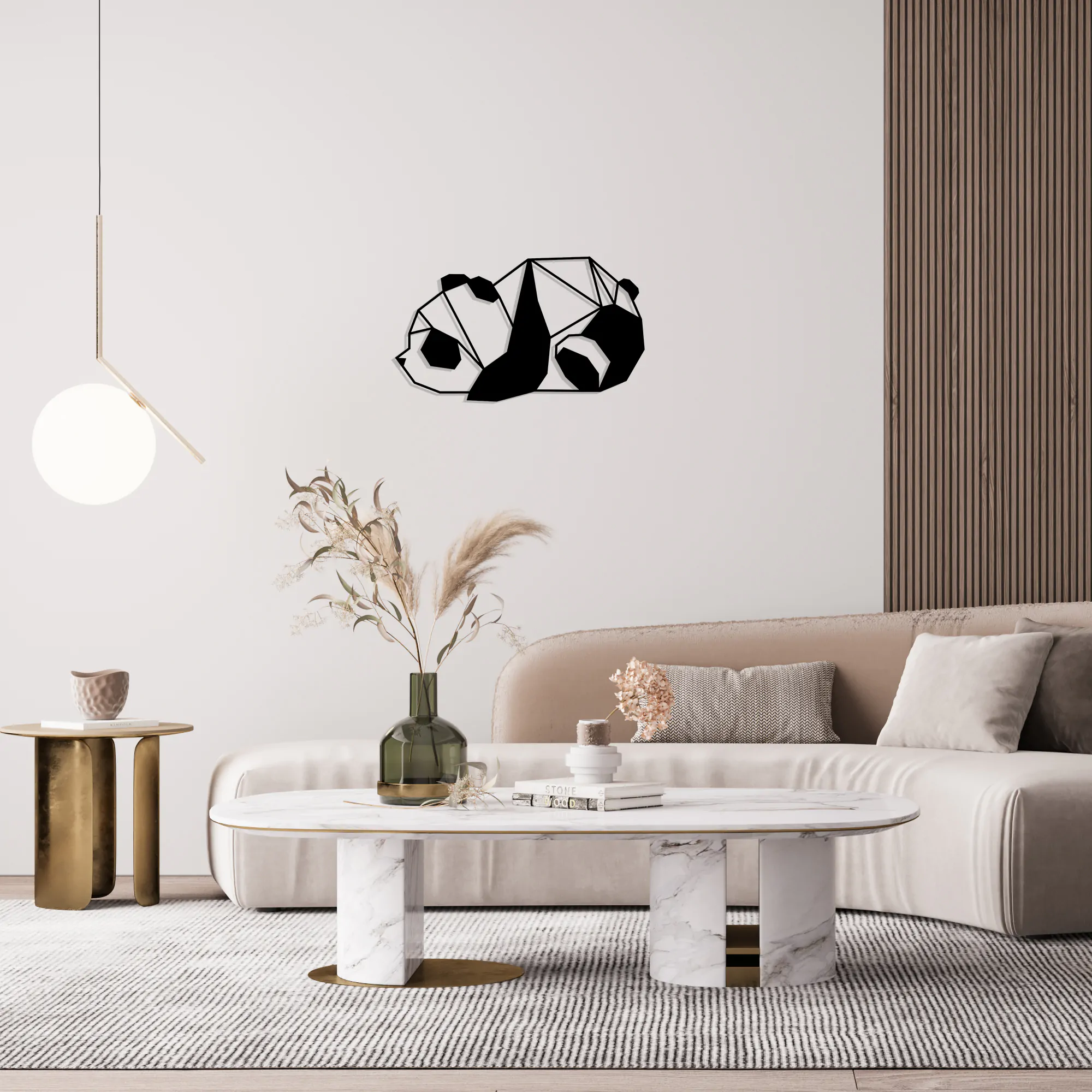 Baby Panda Metal Wall Art