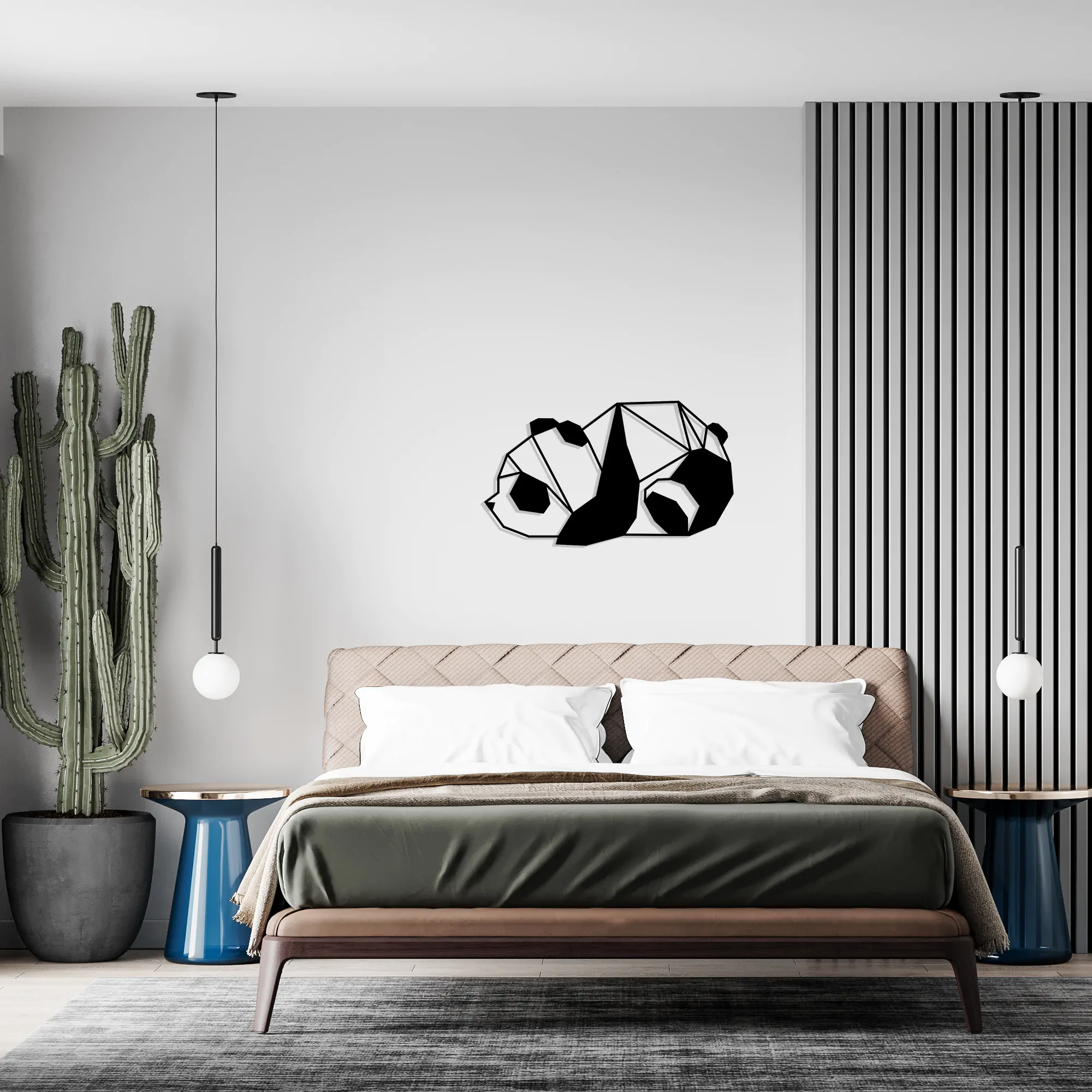 Baby Panda Metal Wall Art