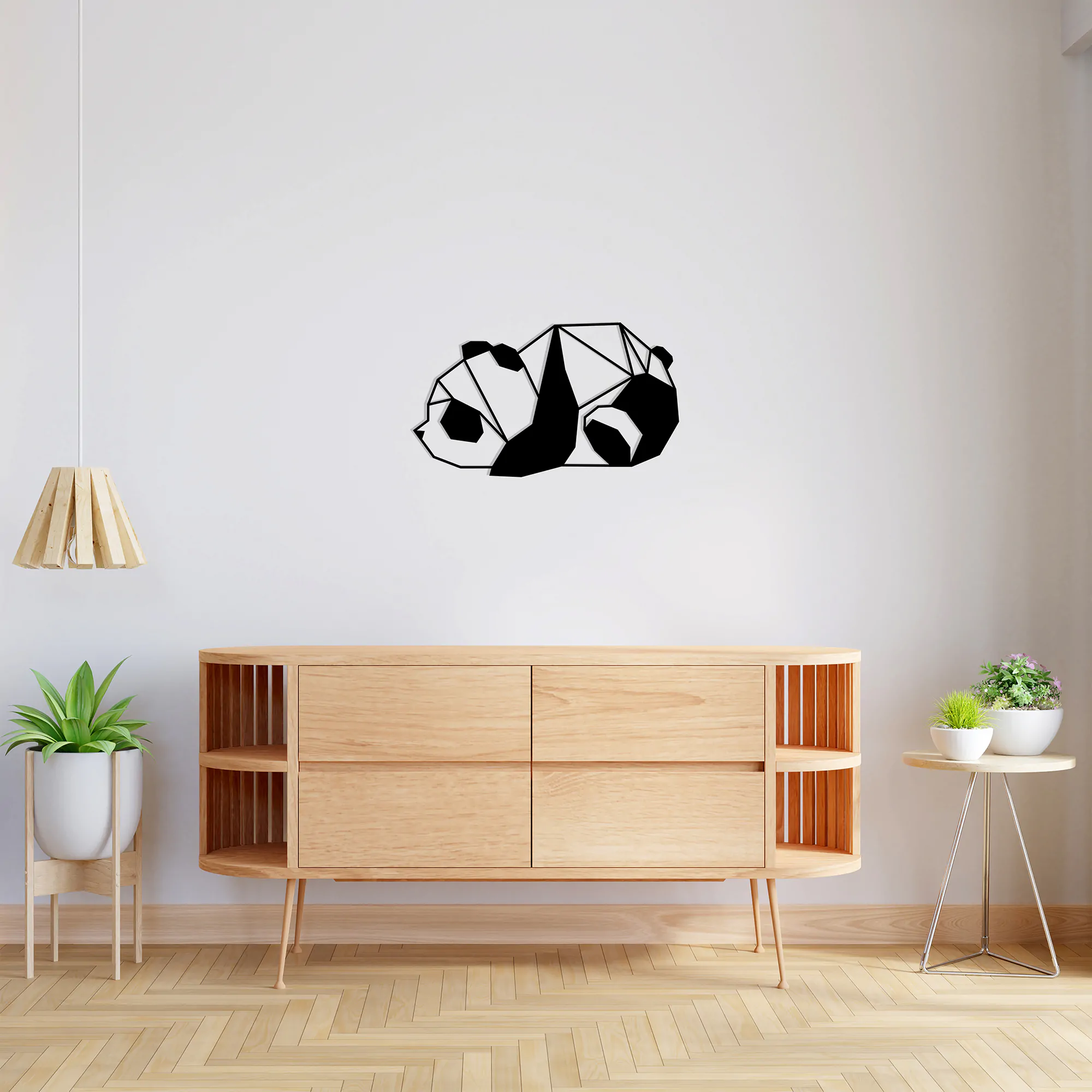 Baby Panda Metal Wall Art