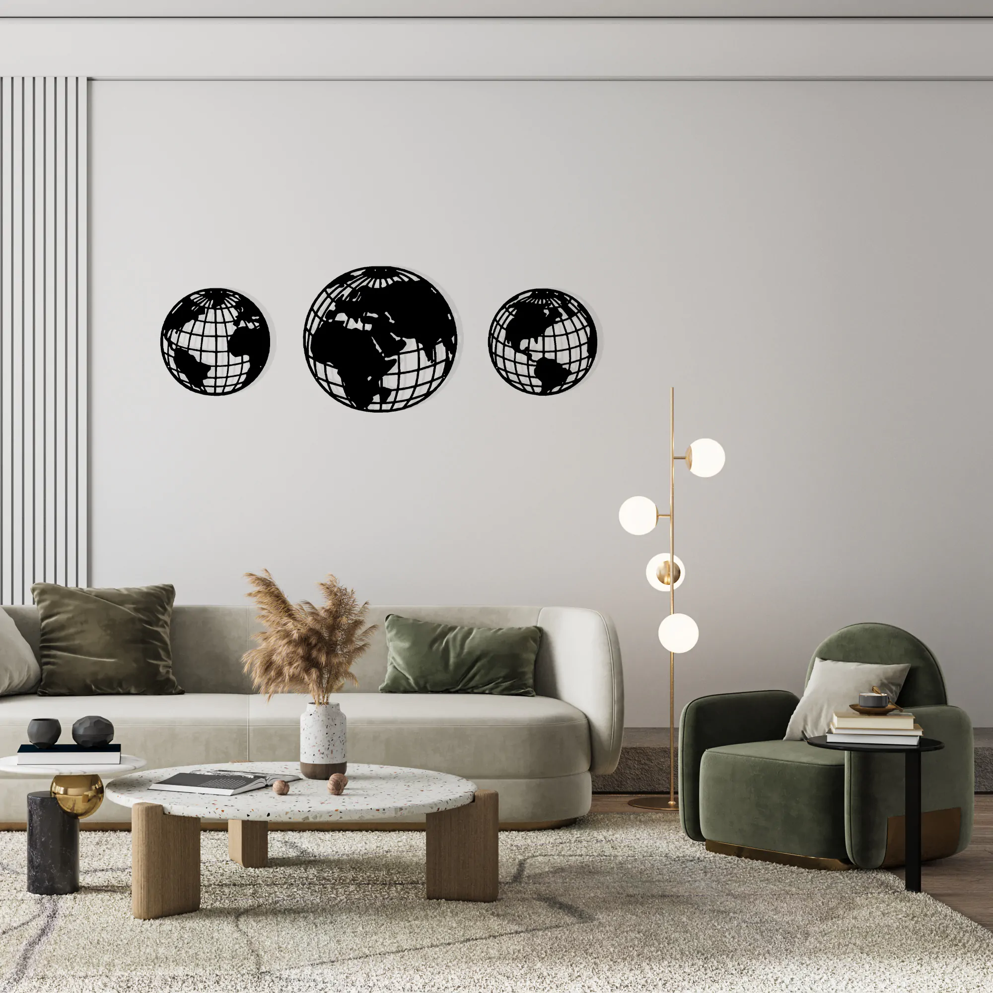 Globe Set World Map