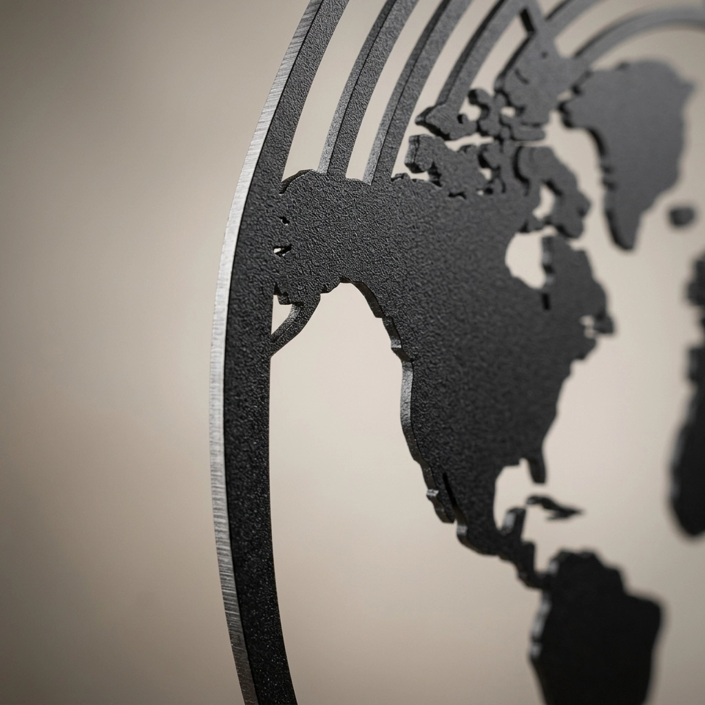 Equatorial Metal World Map