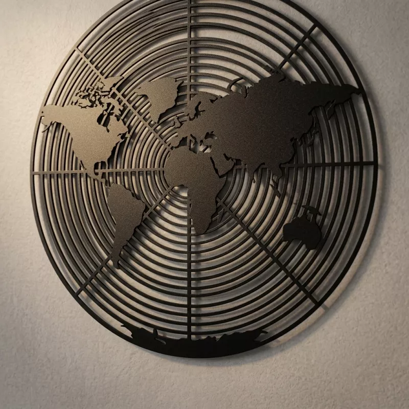 Equatorial Metal World Map