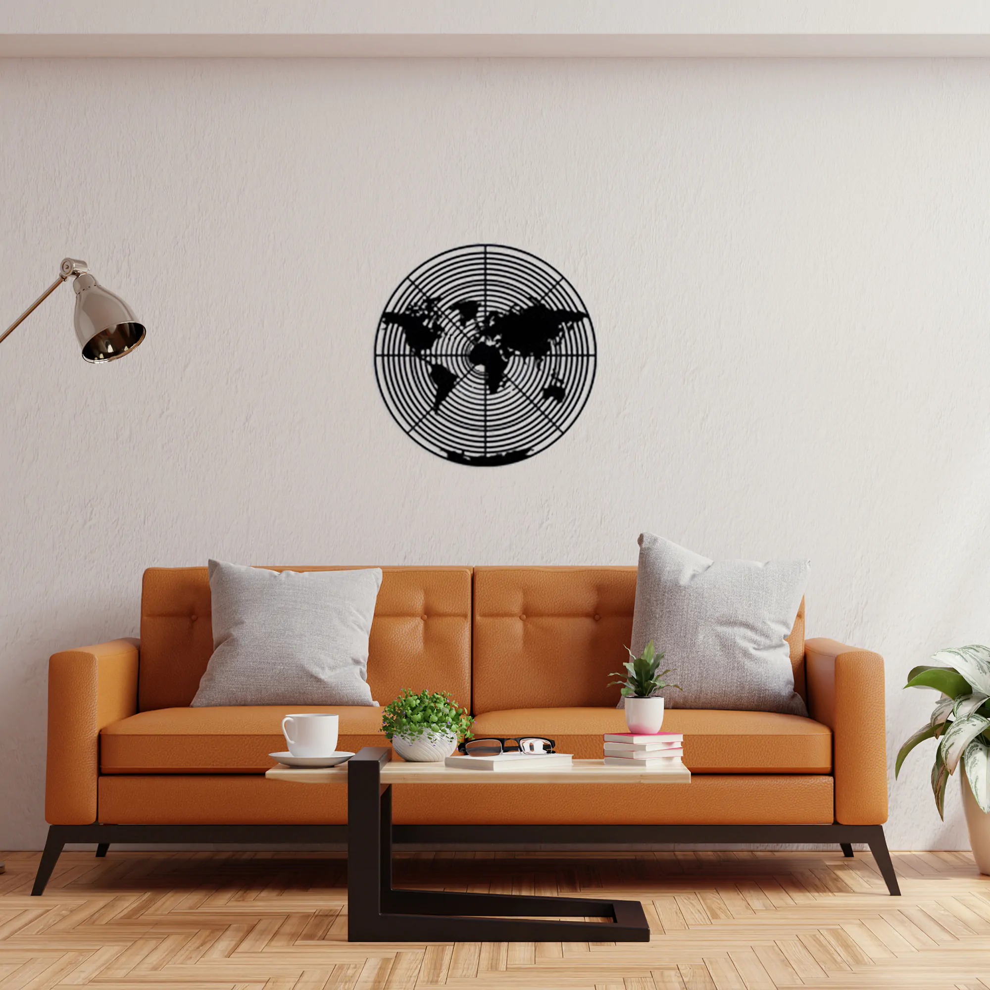 Ekvatoral Metal Dünya Haritası