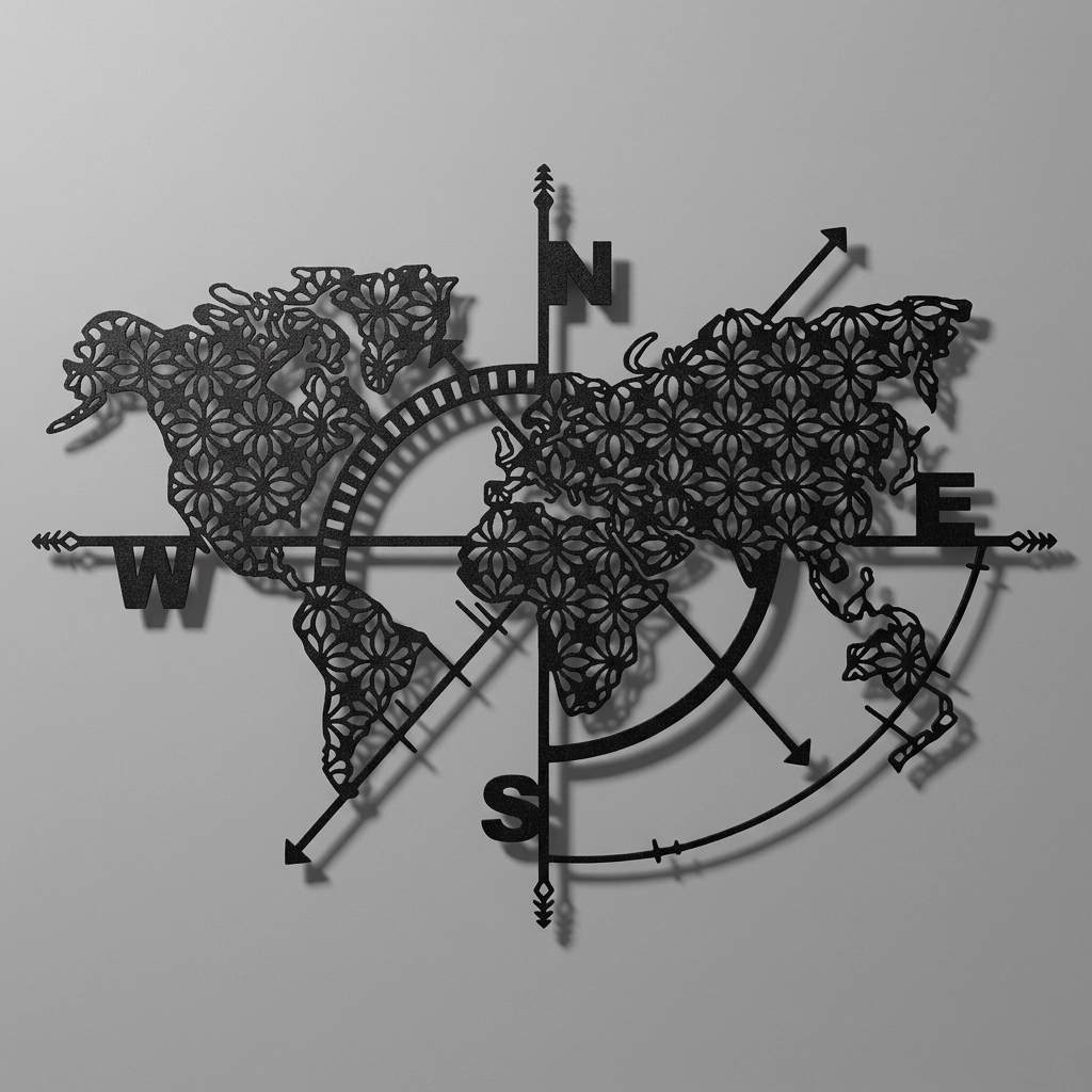 Flower Filled World Map