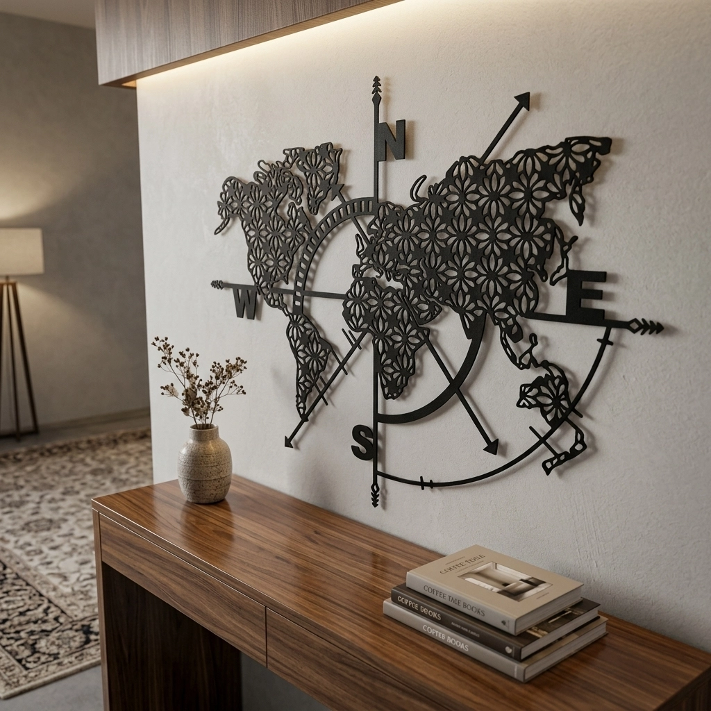 Flower Filled World Map
