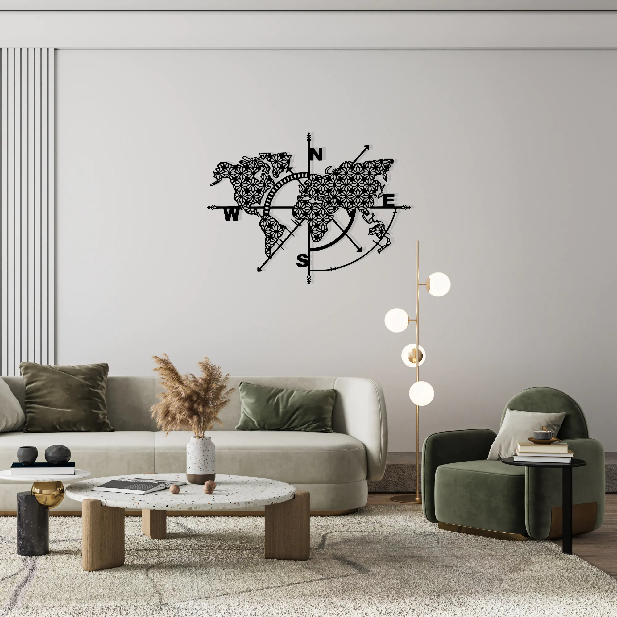 Flower Filled World Map