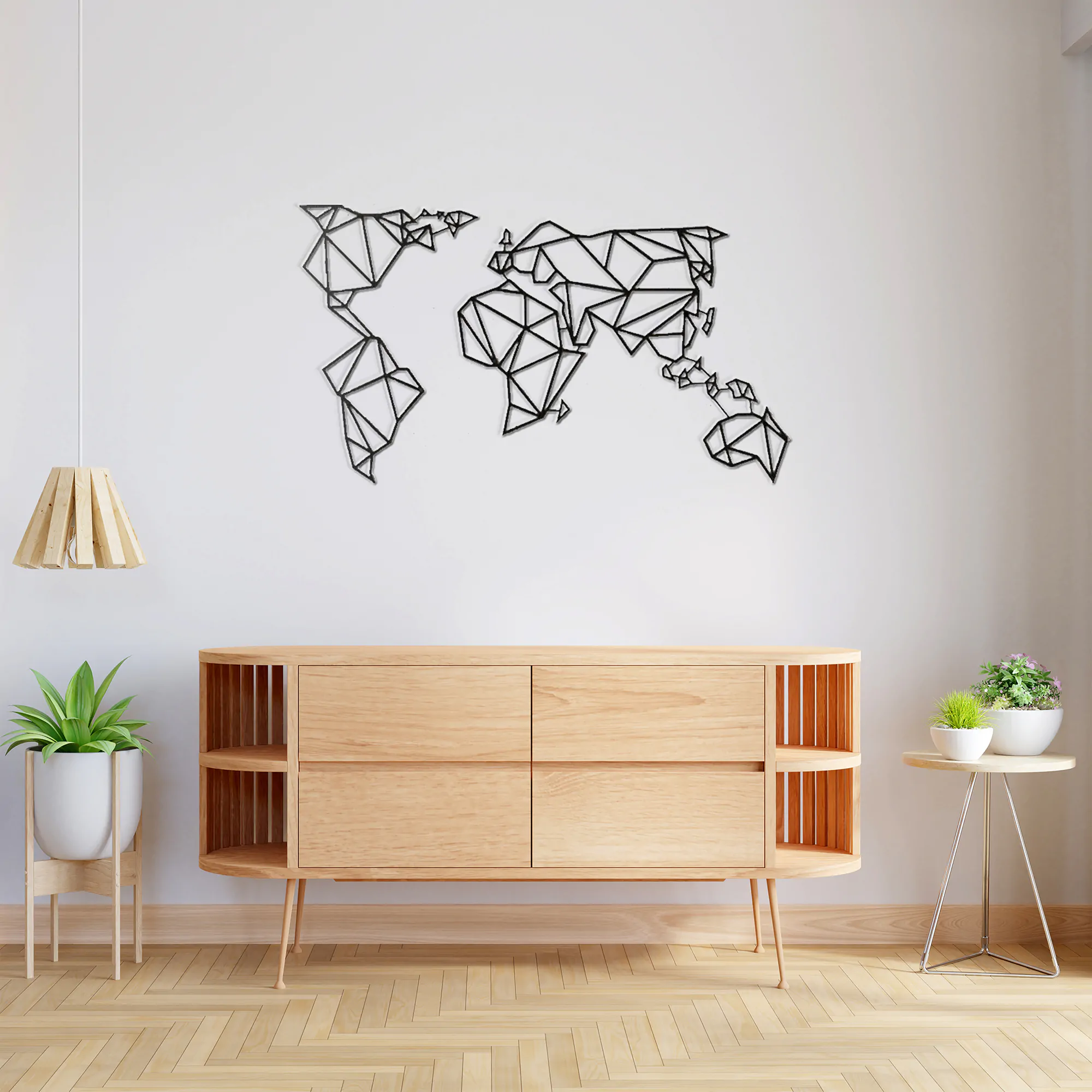 World Map Metal Wall Art