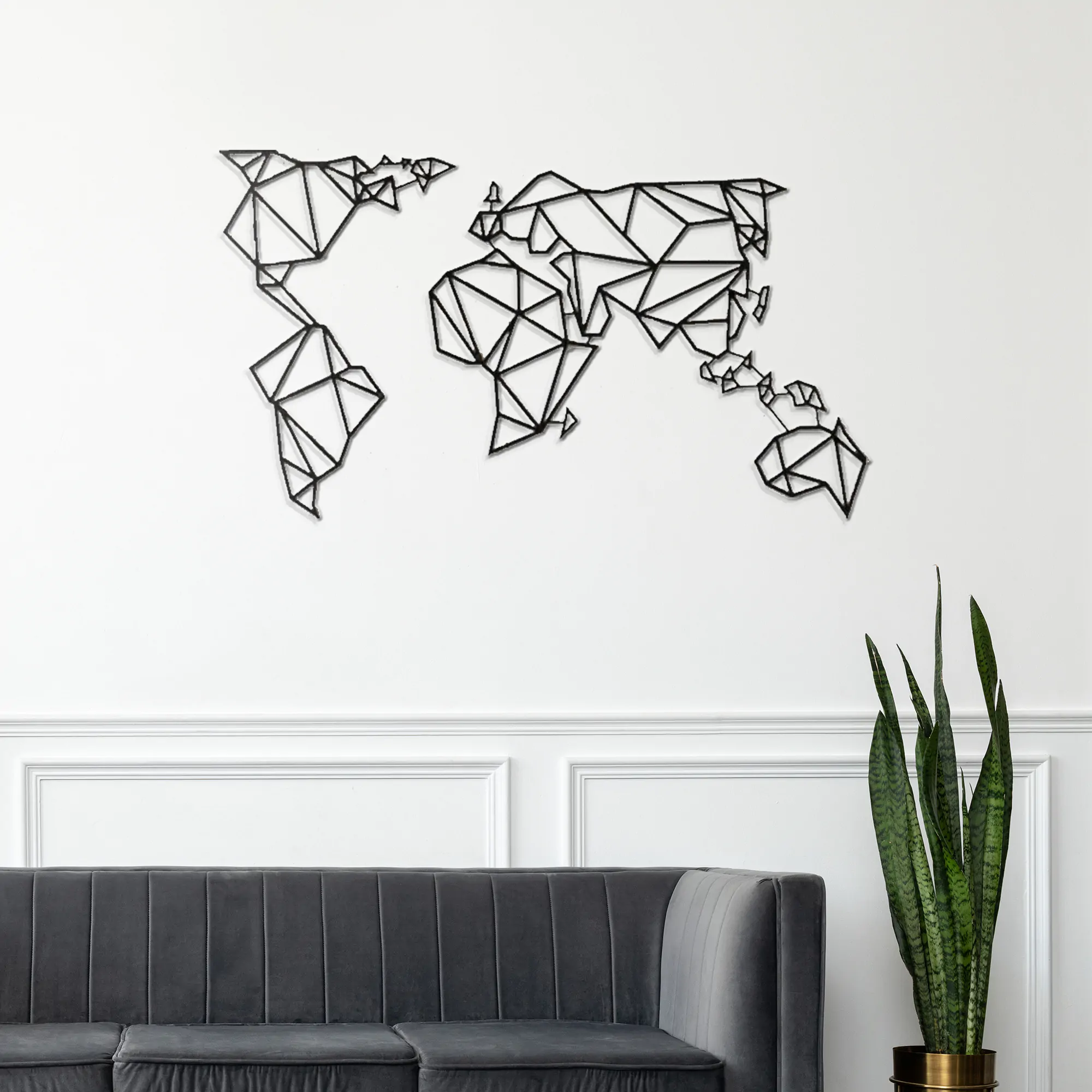 World Map Metal Wall Art