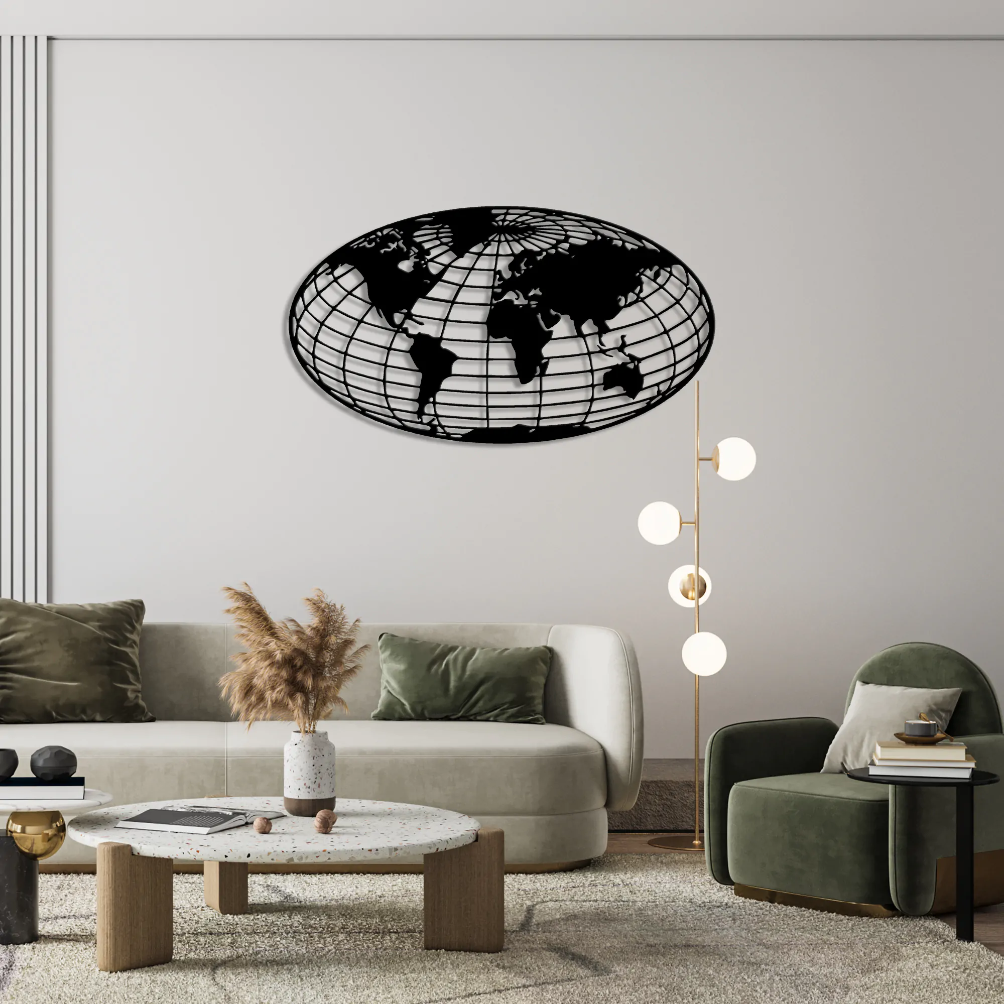 Meridian World Map