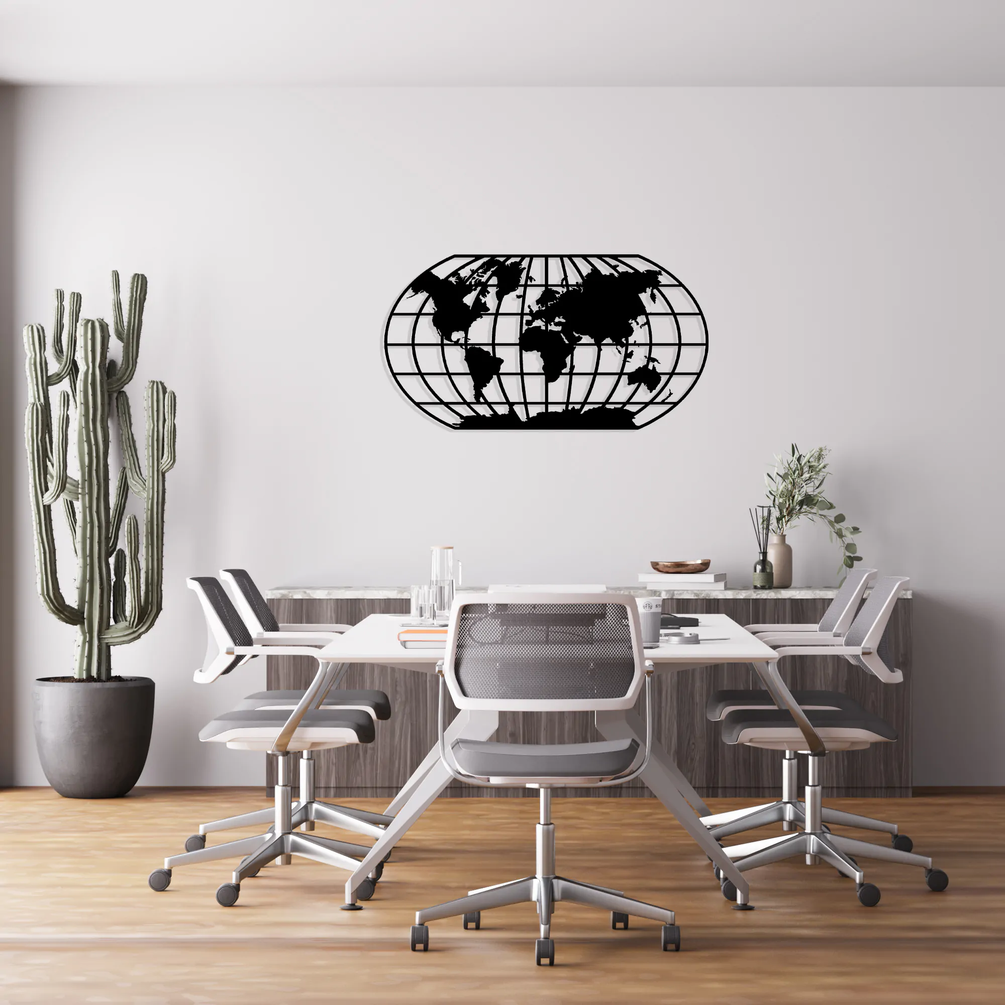 Dünya Haritası Metal Tablo 2030