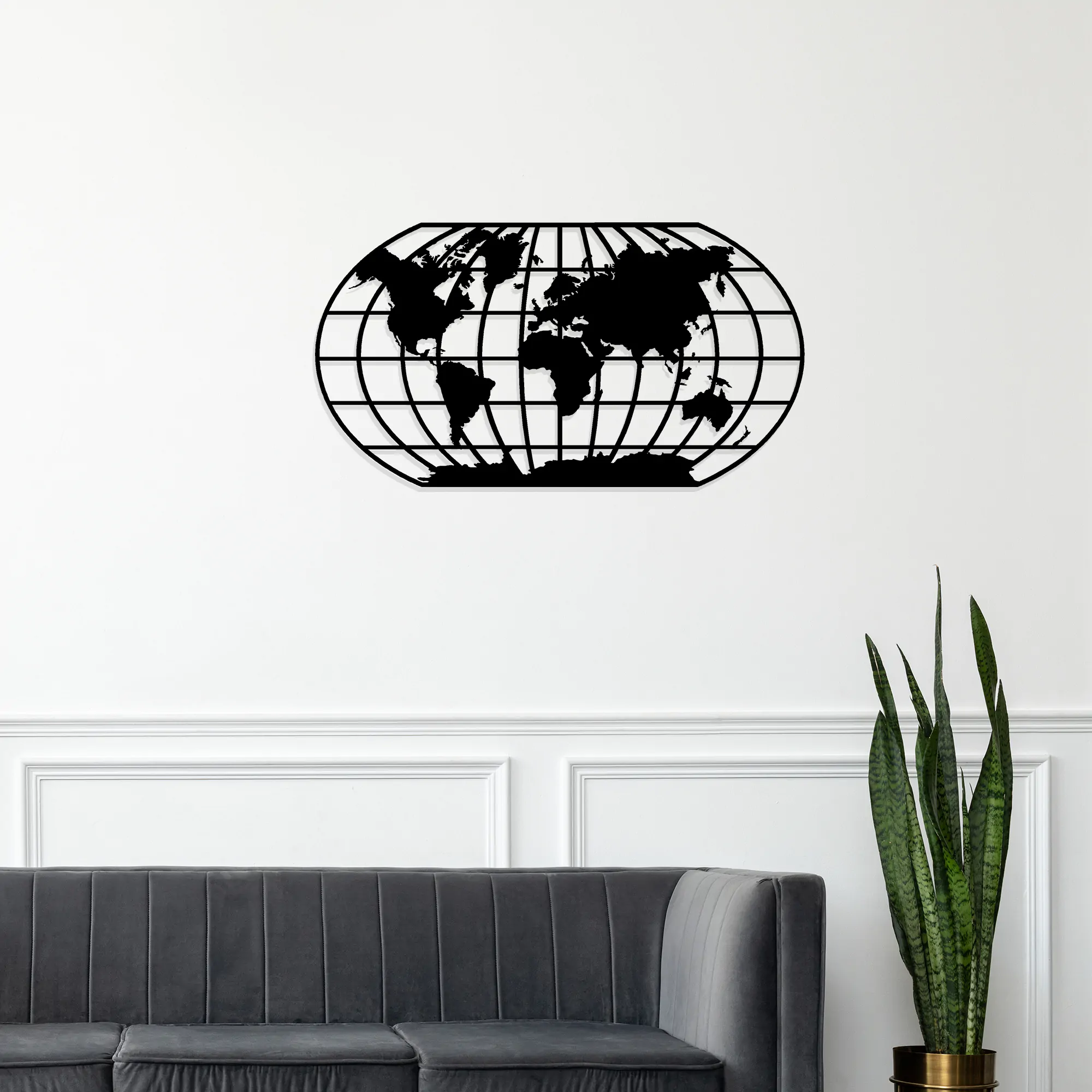 Dünya Haritası Metal Tablo 2030