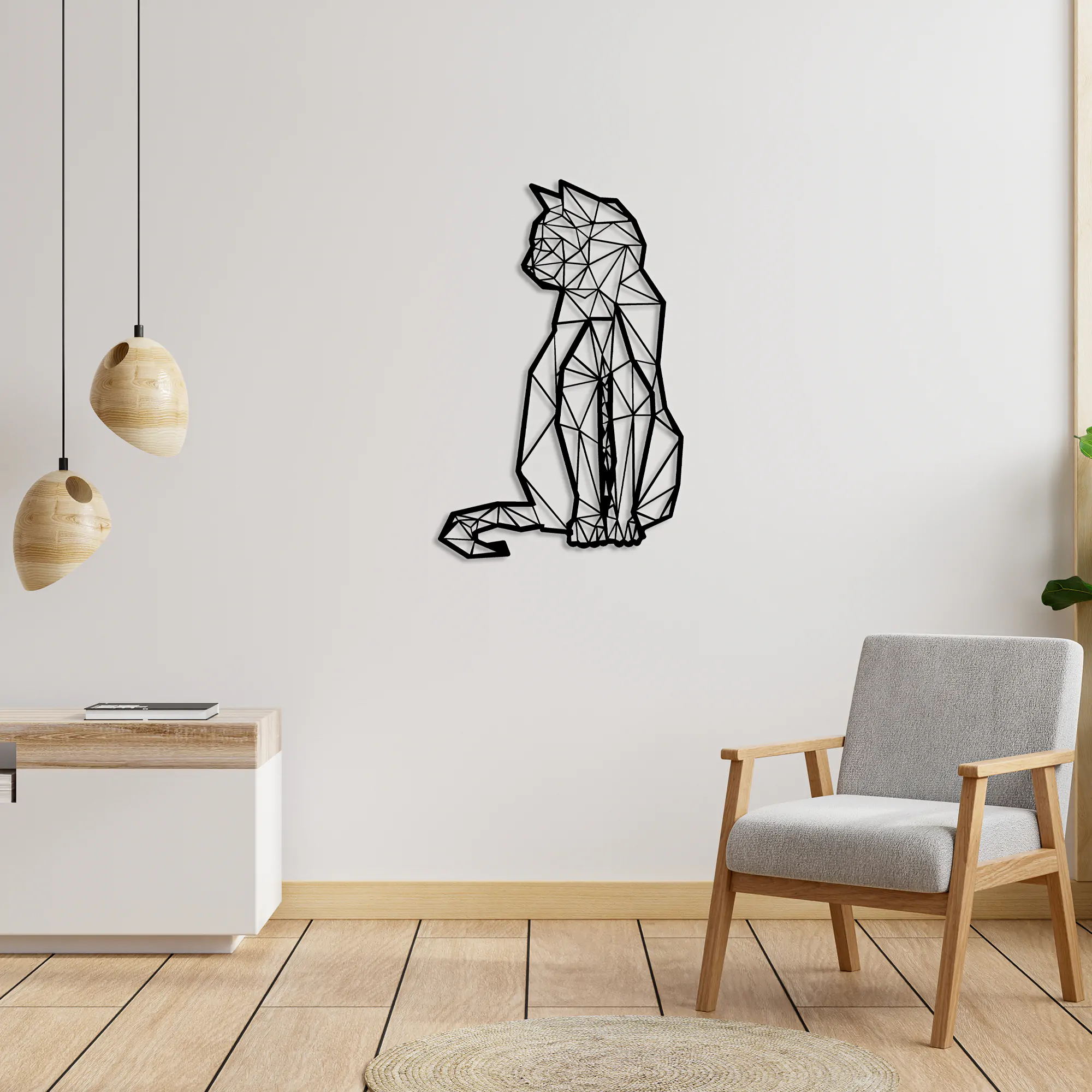 Sitting Cat Metal Wall Art