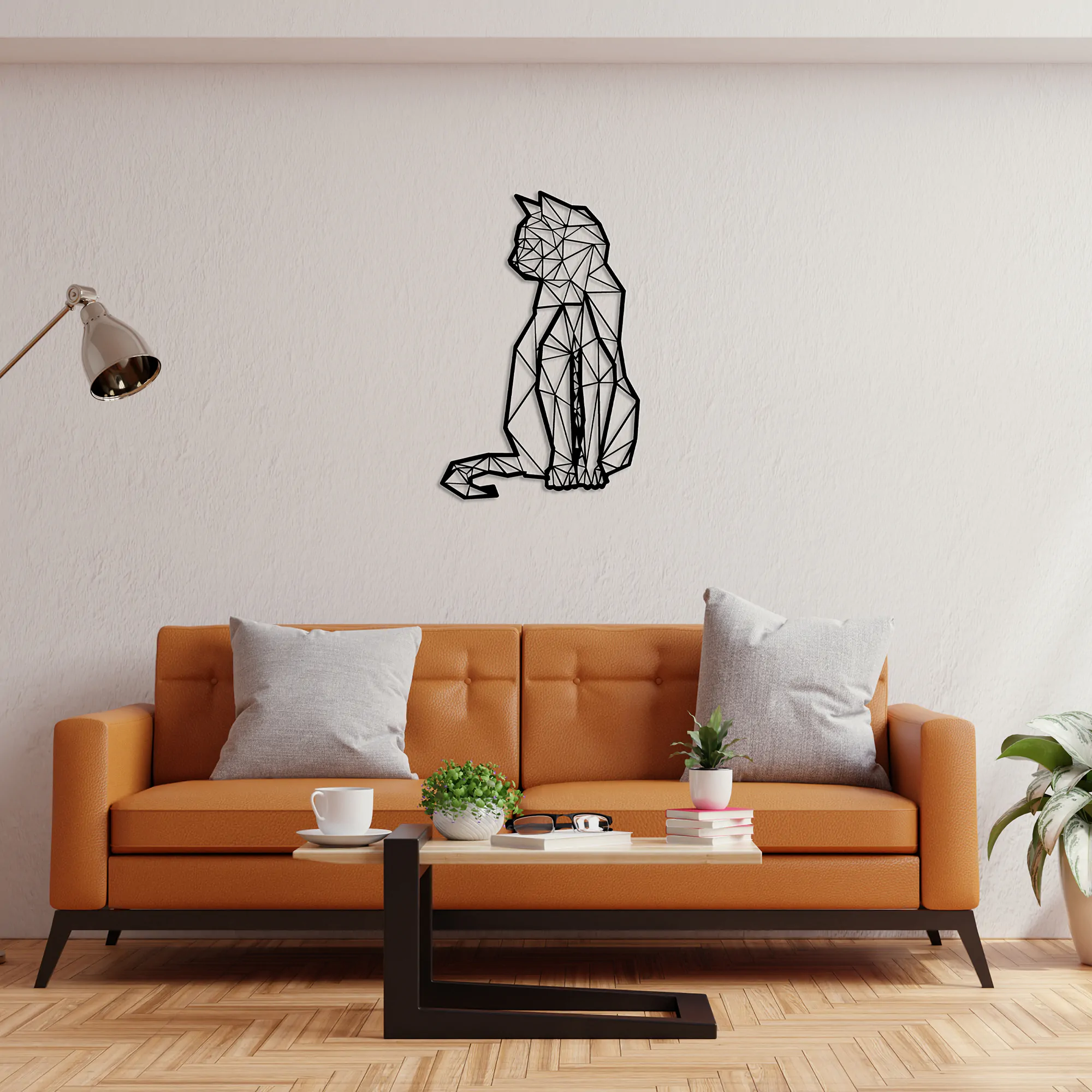 Sitting Cat Metal Wall Art
